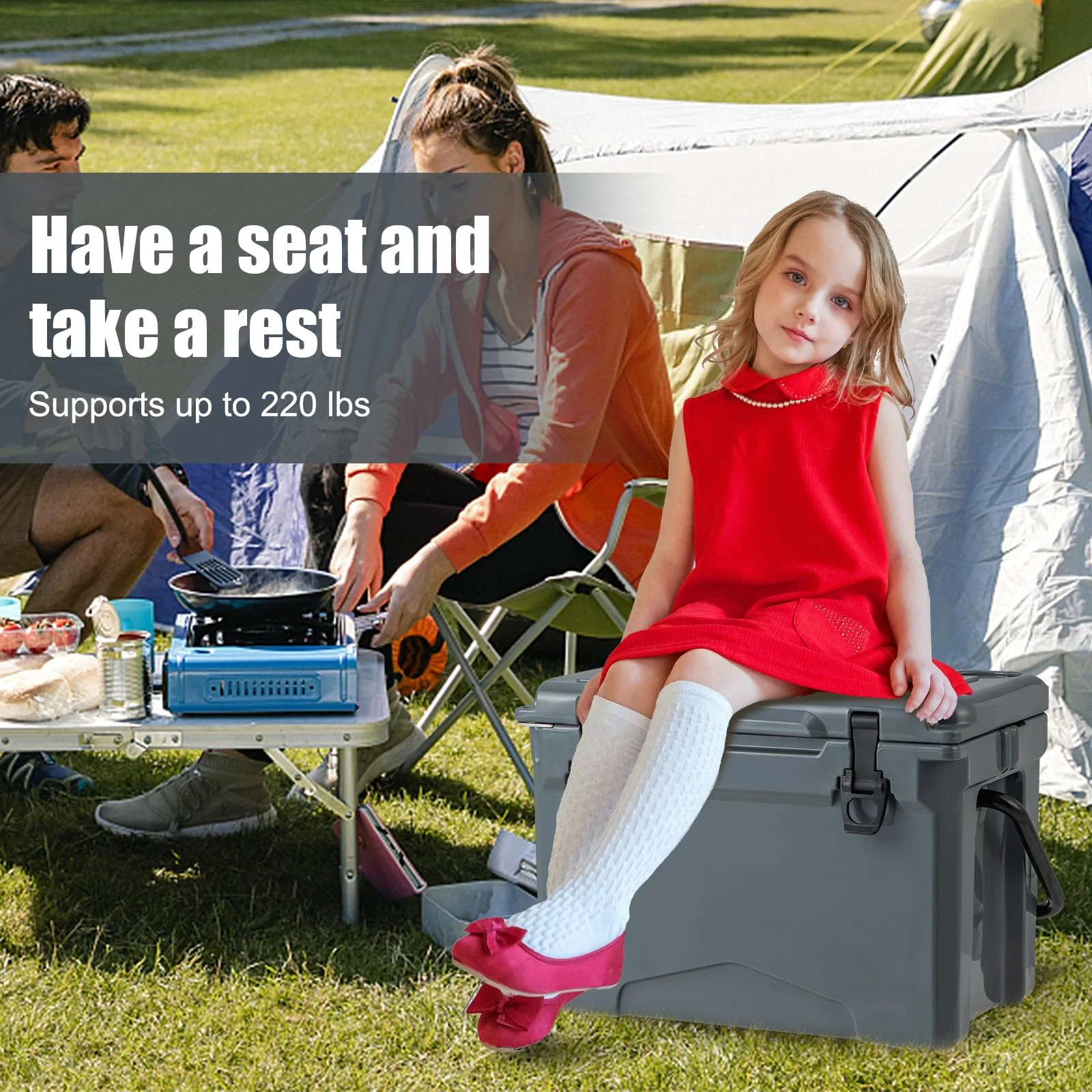 Goplus Hard Cooler Insulated Large Ice Chest with Portable Handles - Image 19
