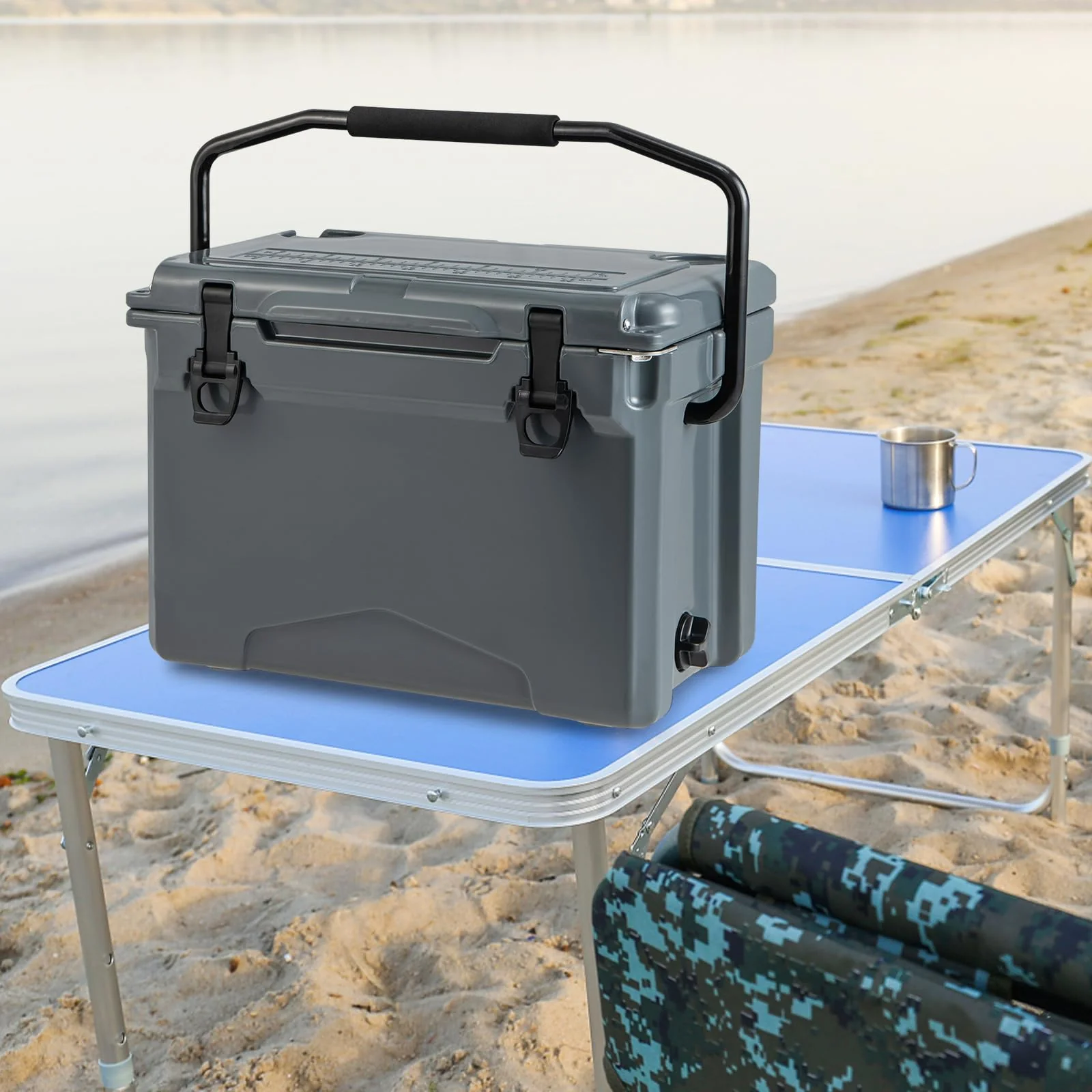 Goplus Hard Cooler Insulated Large Ice Chest with Portable Handles - Image 21