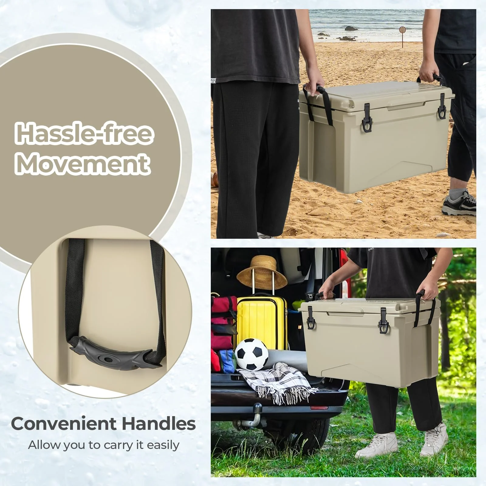Goplus Hard Cooler Insulated Large Ice Chest with Portable Handles - Image 9