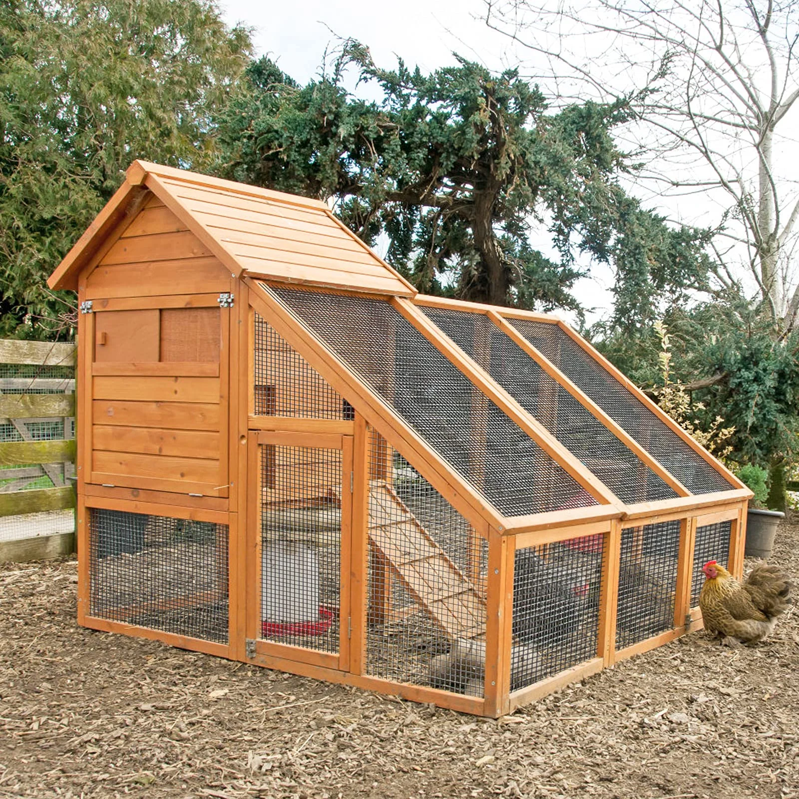 Goplus Hardware Cloth, 24 inch x 50 ft Black Vinyl Coated Welded Wire Mesh, Chicken Coop Wire Fence - Image 2