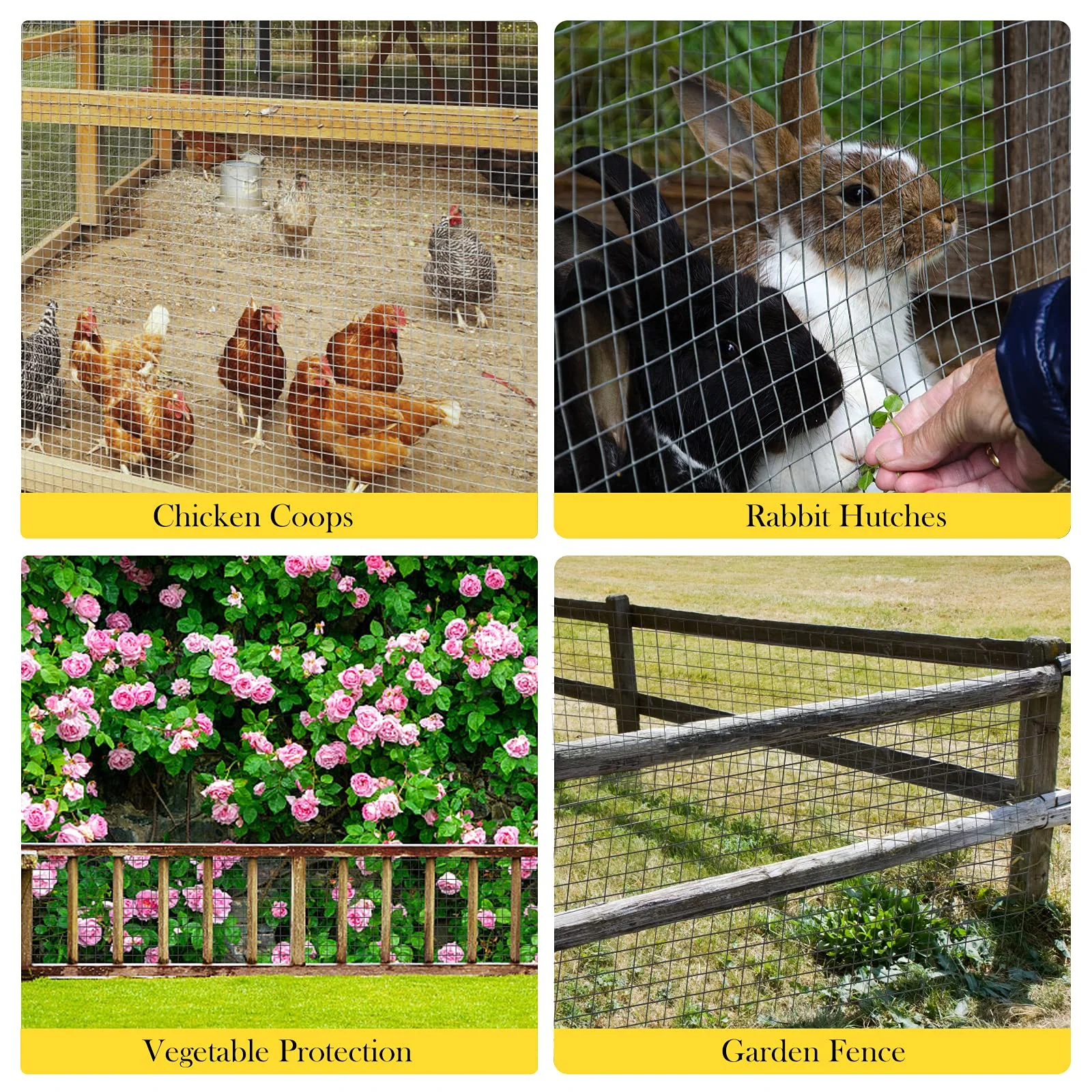 Goplus Hardware Cloth, 24 inch x 50 ft Black Vinyl Coated Welded Wire Mesh, Chicken Coop Wire Fence - Image 8