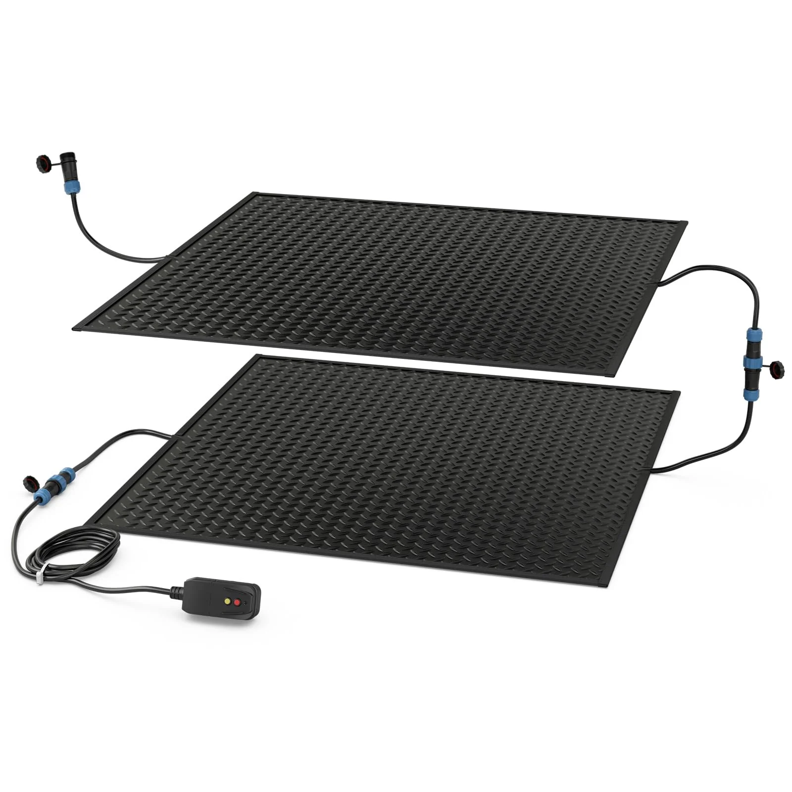 Goplus Heated Snow Melting Mat, Heated Outdoor Mat for Winter Snow Removal (30β x 30β with Power Cord + Without Power Cord)
