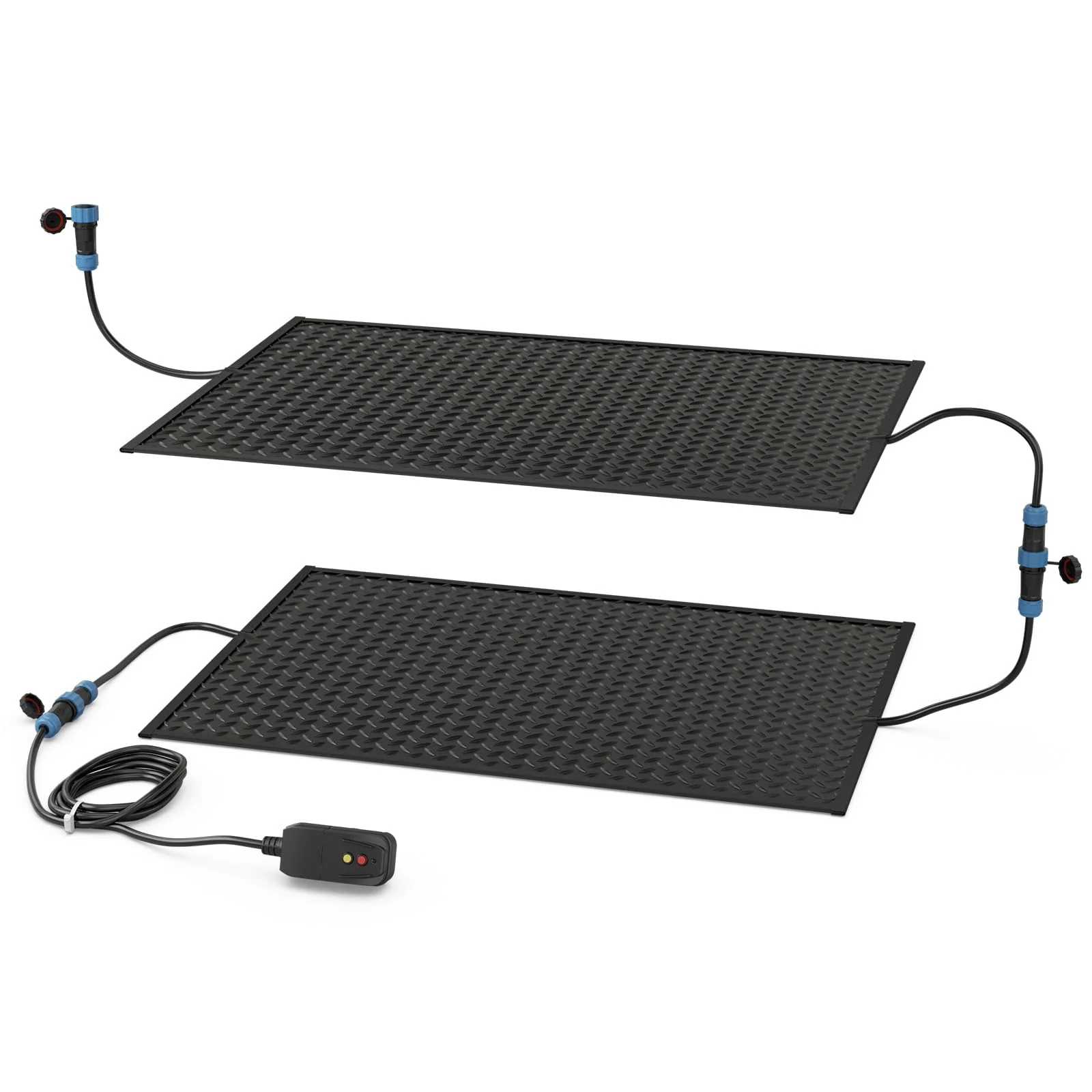 Goplus Heated Snow Melting Mat, Heated Outdoor Mat for Winter Snow Removal with 3 in/h Speed (20β x 30β with Power Cord + Without Power Cord)