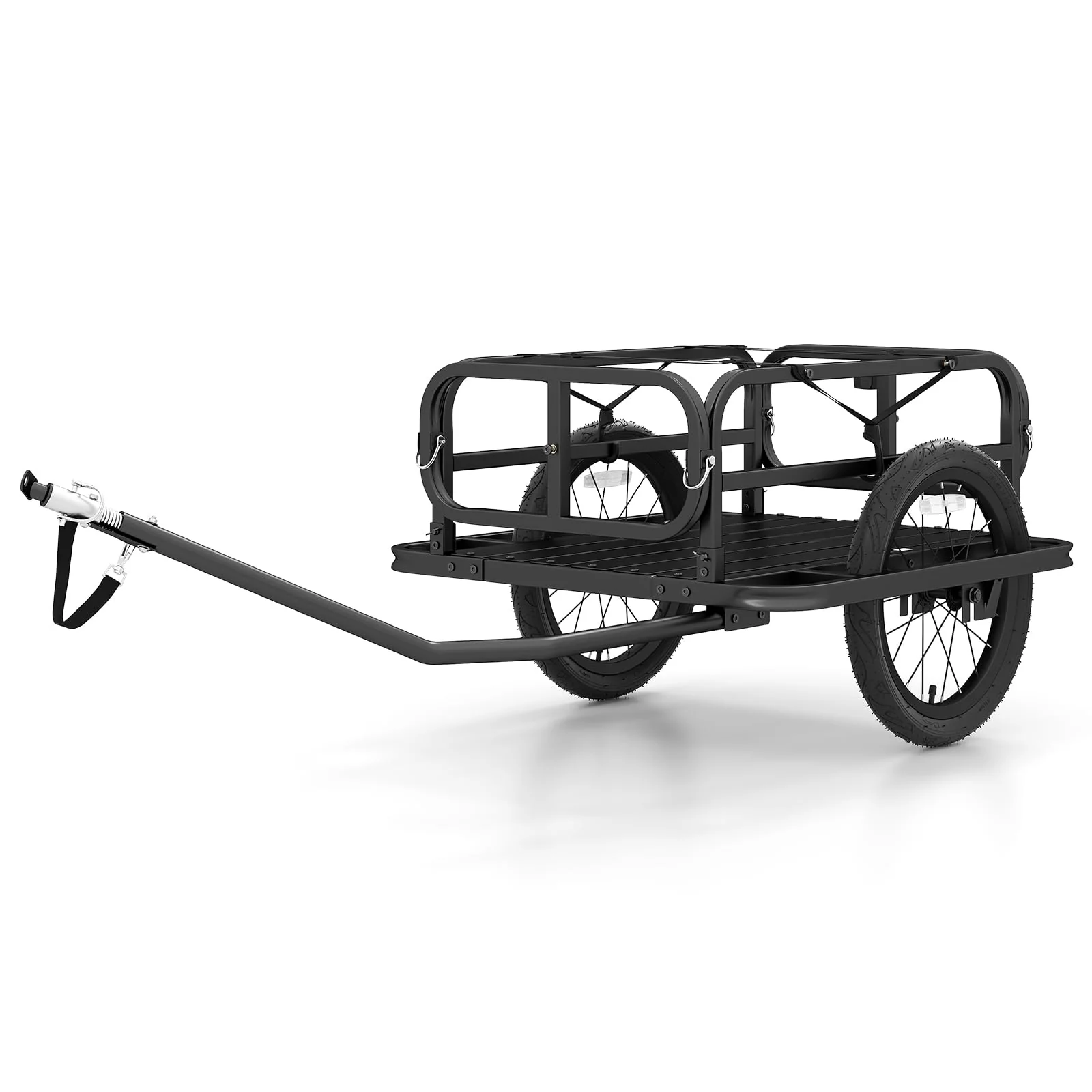 Goplus Heavy-Duty Bike Cargo Trailer with Universal Hitch & 16” Large Tires