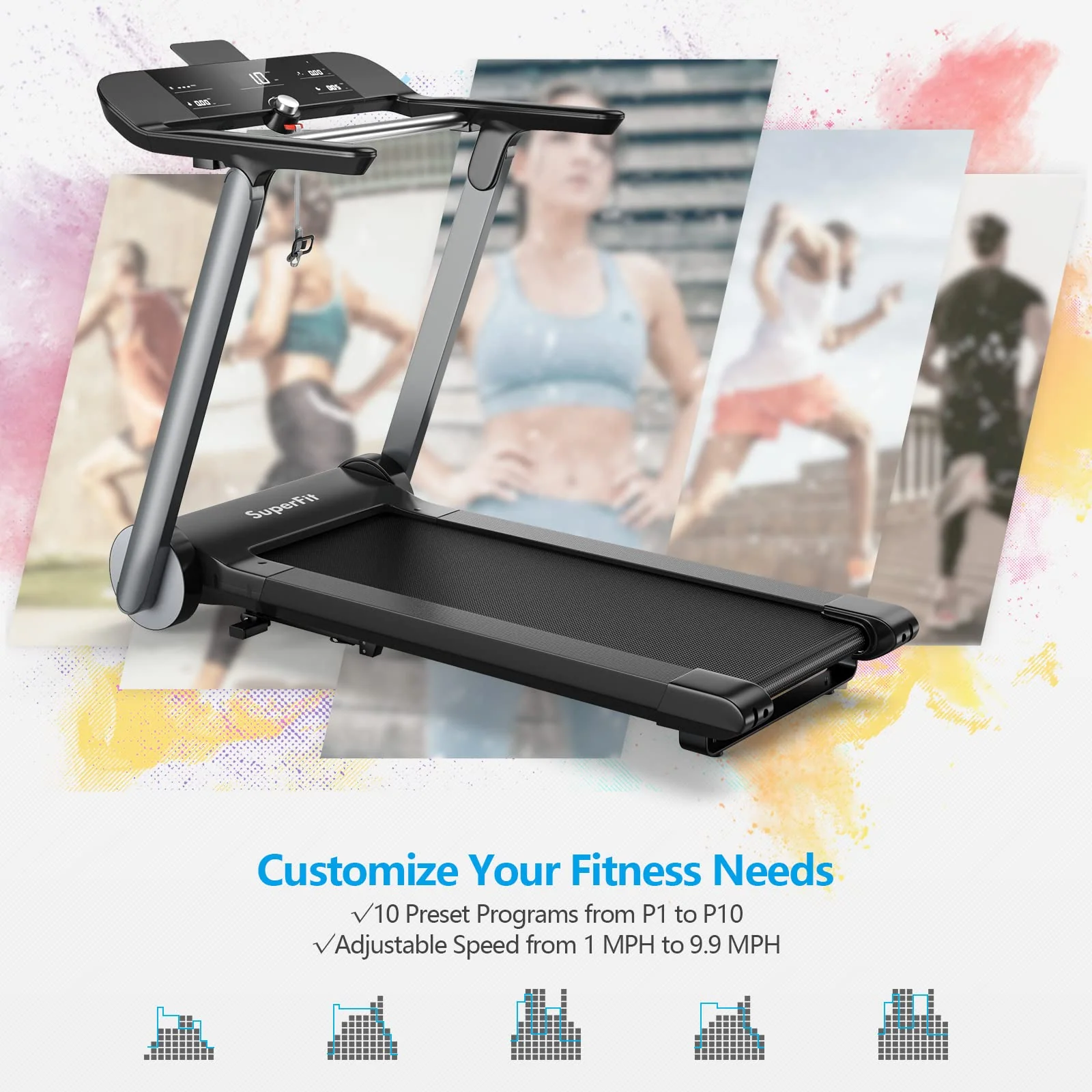 Goplus Heavy Duty Folding Treadmill for Gym - Image 4