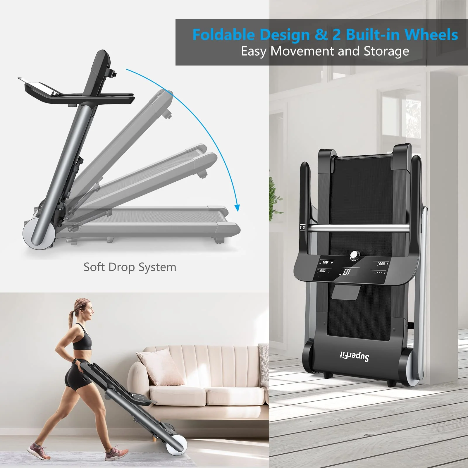 Goplus Heavy Duty Folding Treadmill for Gym - Image 5
