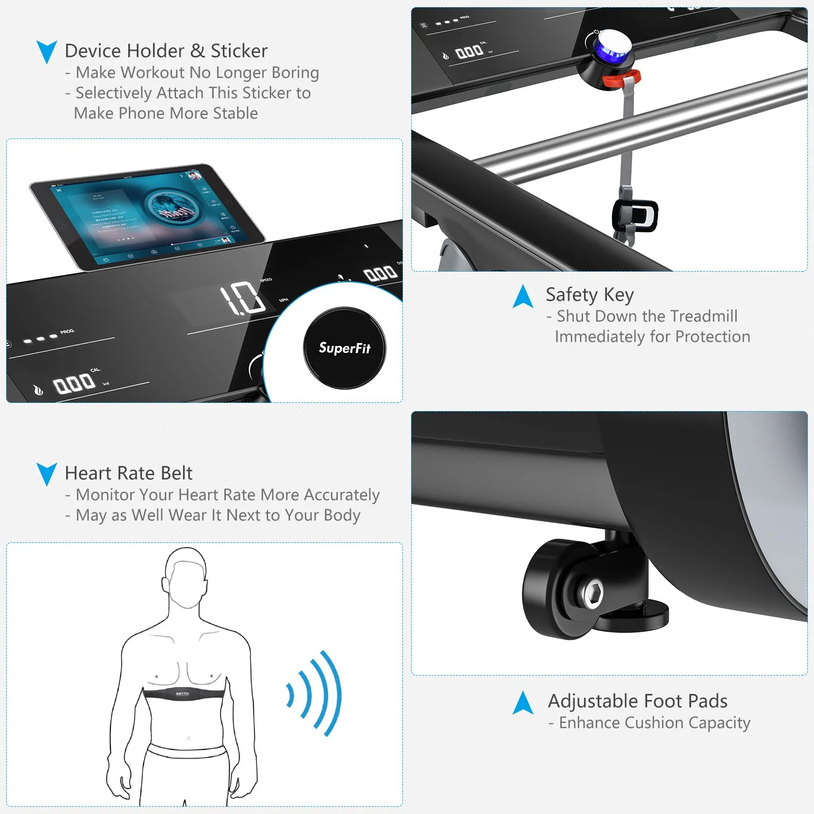 Goplus Heavy Duty Folding Treadmill for Gym - Image 7