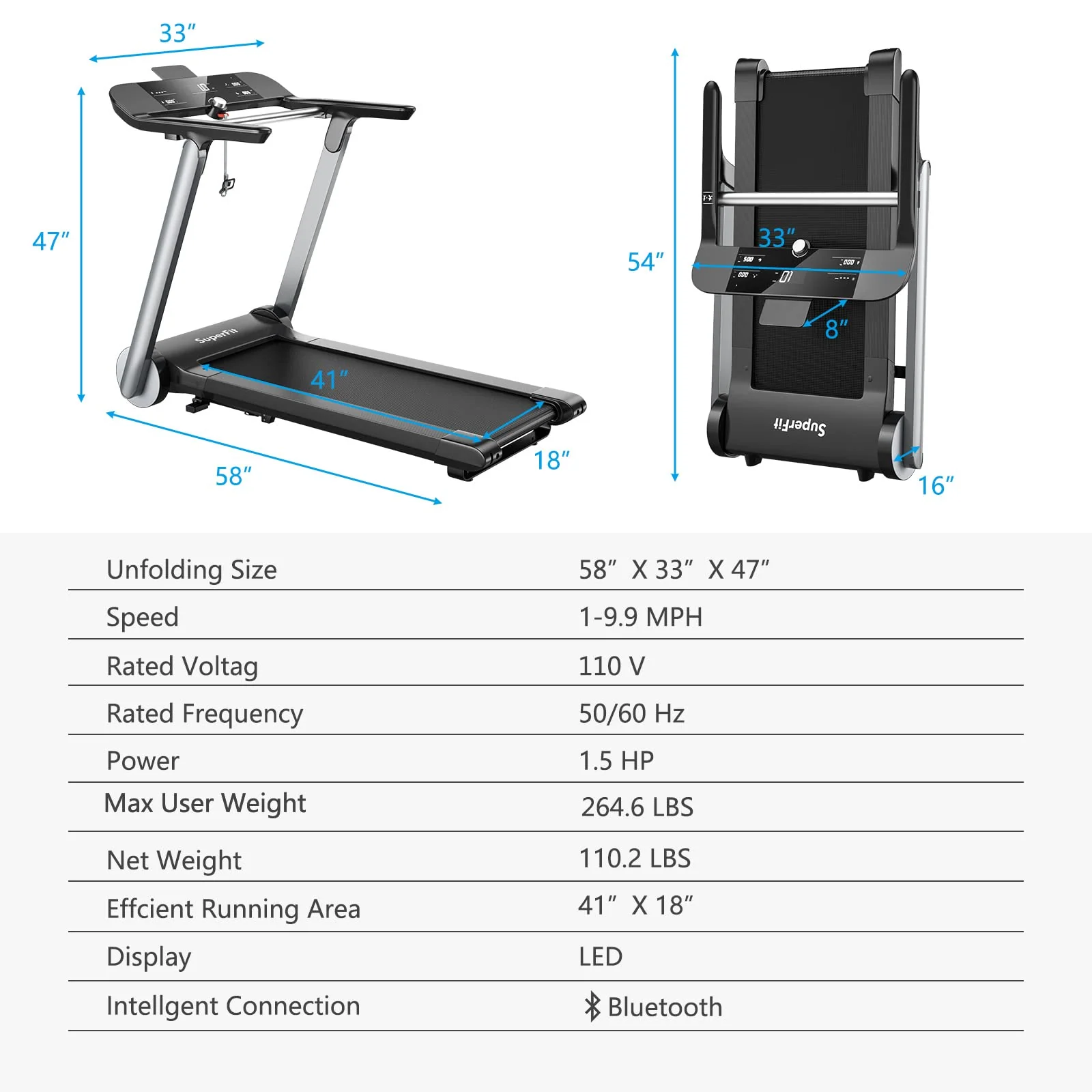 Goplus Heavy Duty Folding Treadmill for Gym - Image 8