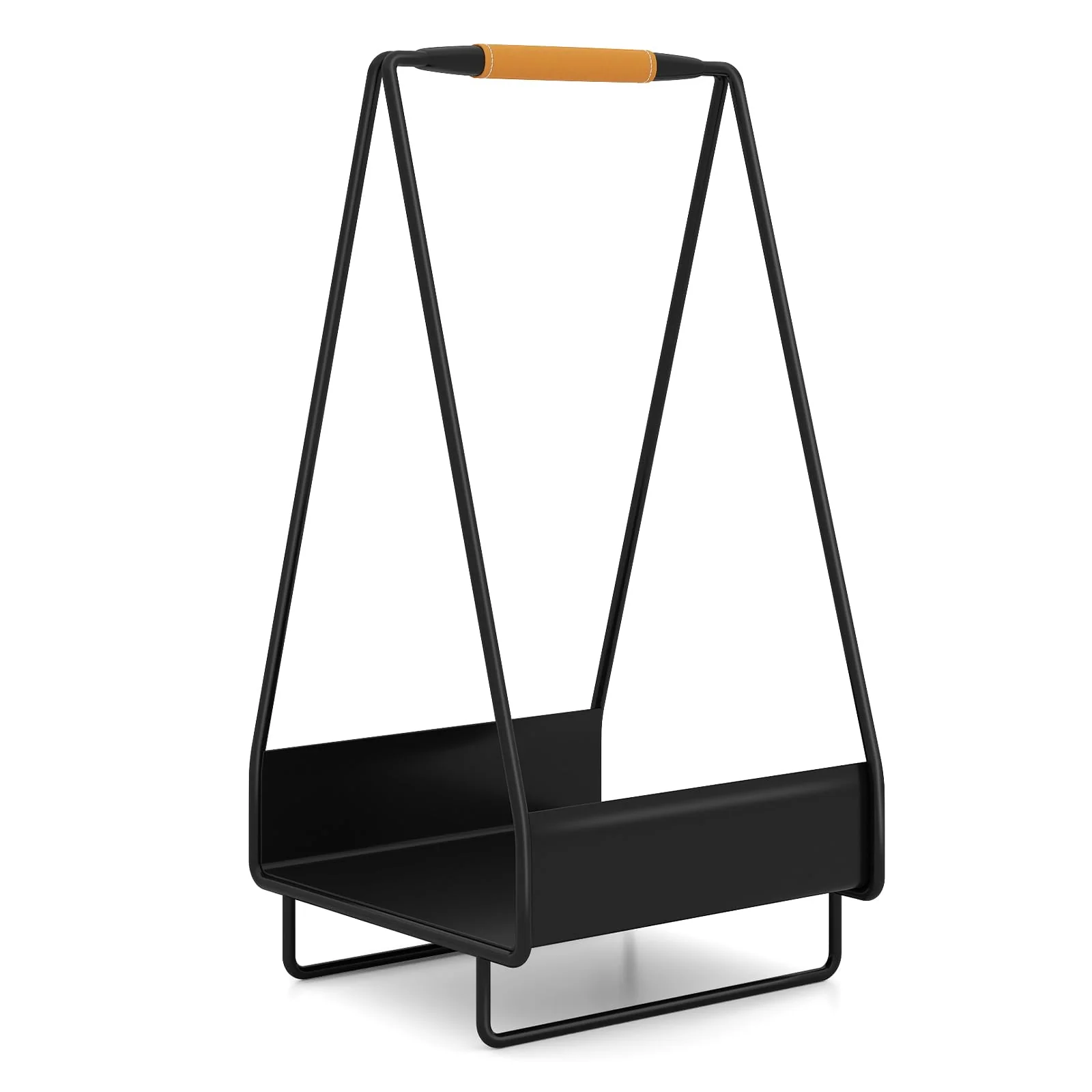 Goplus Heavy-duty Metal Log Holder with Handle & Square Rack - Image 2