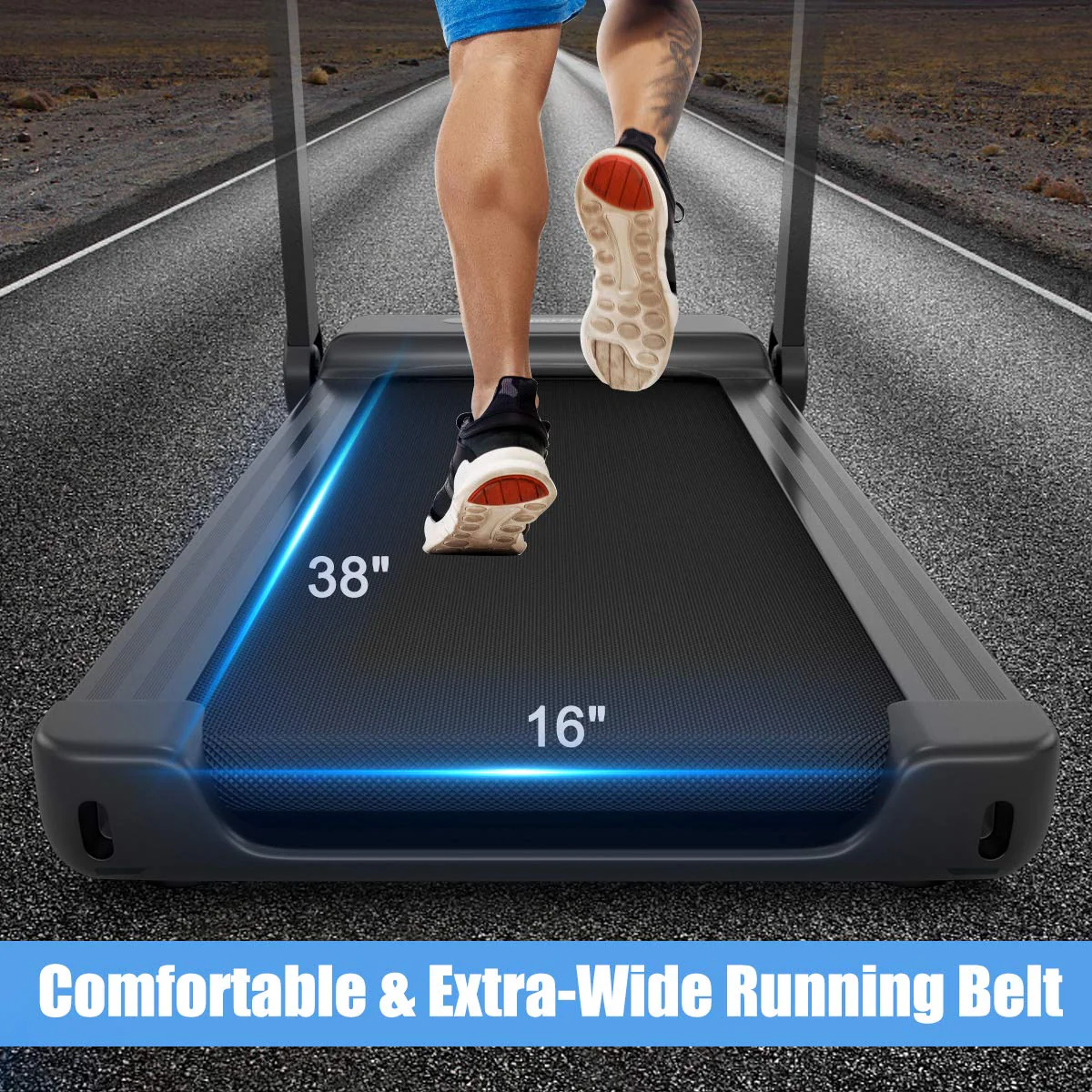 Goplus Heavy Duty Treadmill for Gym, Superfit Electric Treadmill with App Control - Image 6