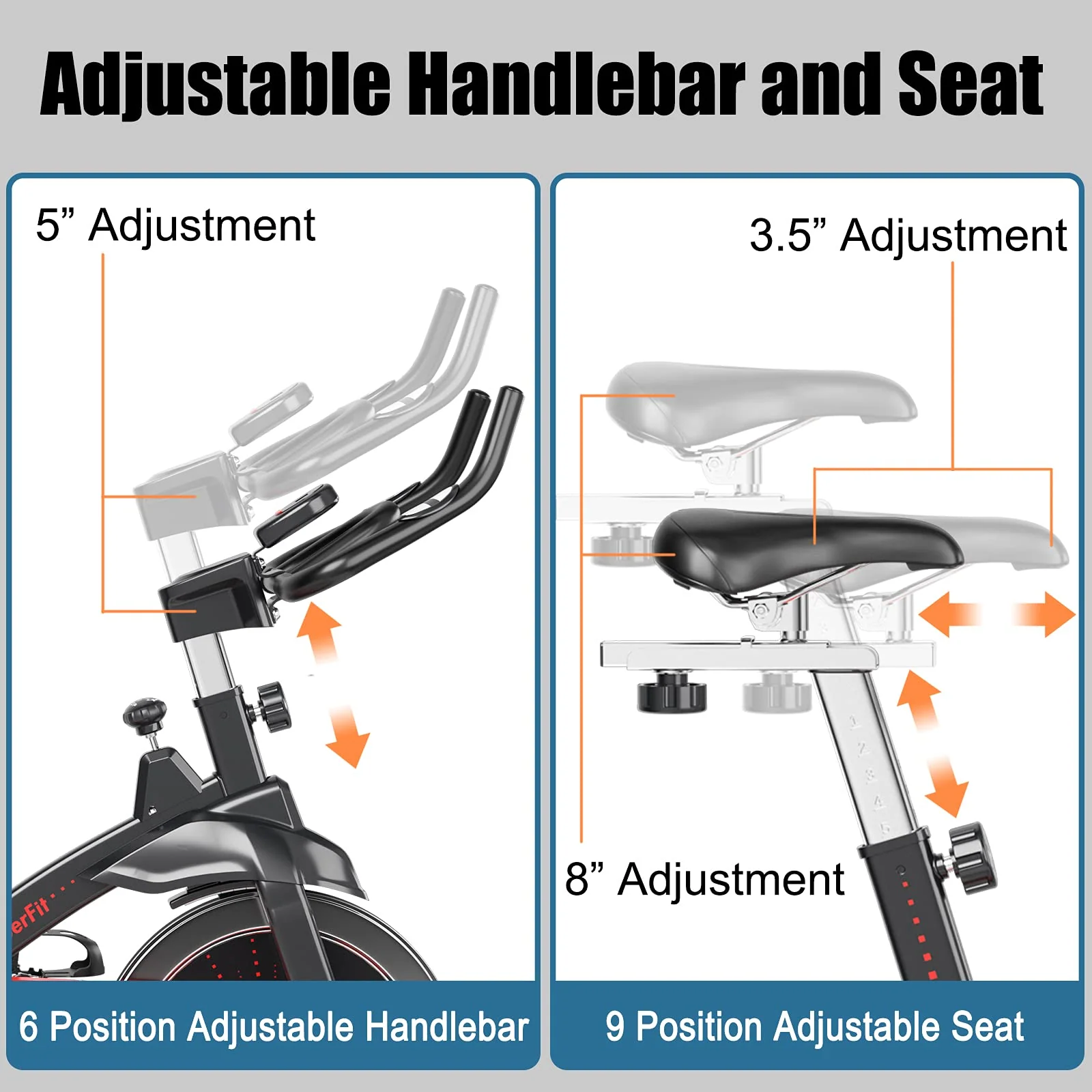 Goplus Indoor Magnetic Exercise Bike, Fitness Cycling Bike W/ Adjustable Resistance - Image 4