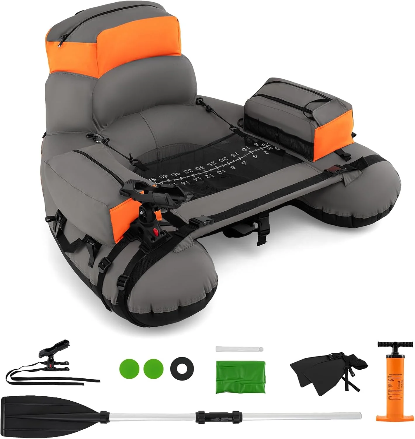 Goplus Inflatable Float Tube Fishing Belly Boat with Fish Ruler | 350LBS Load Capacity - Image 10