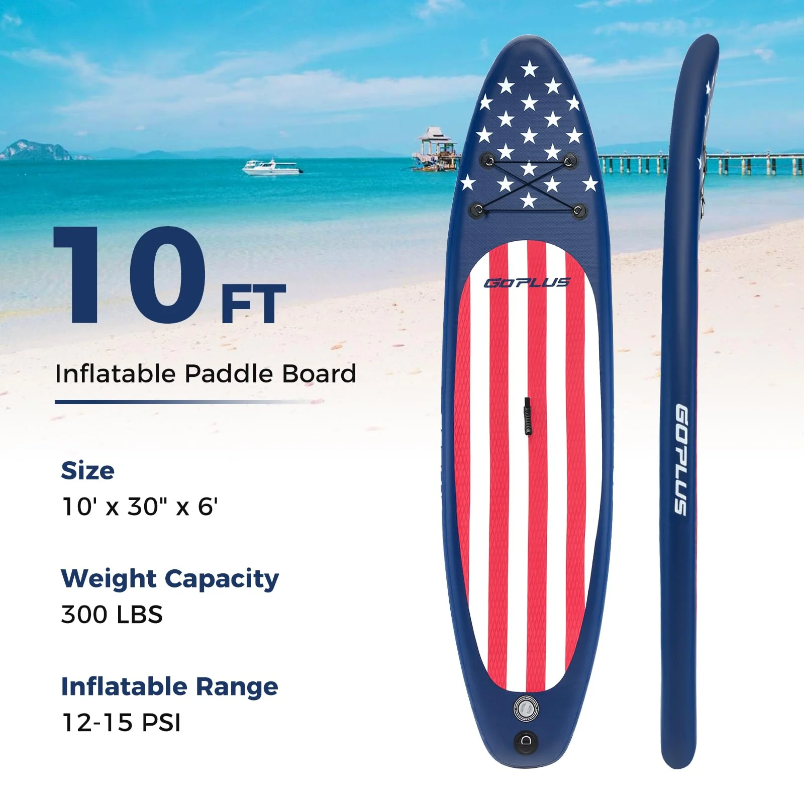 Goplus Inflatable Stand Up Paddle Board, 10FT SUP - Image 7