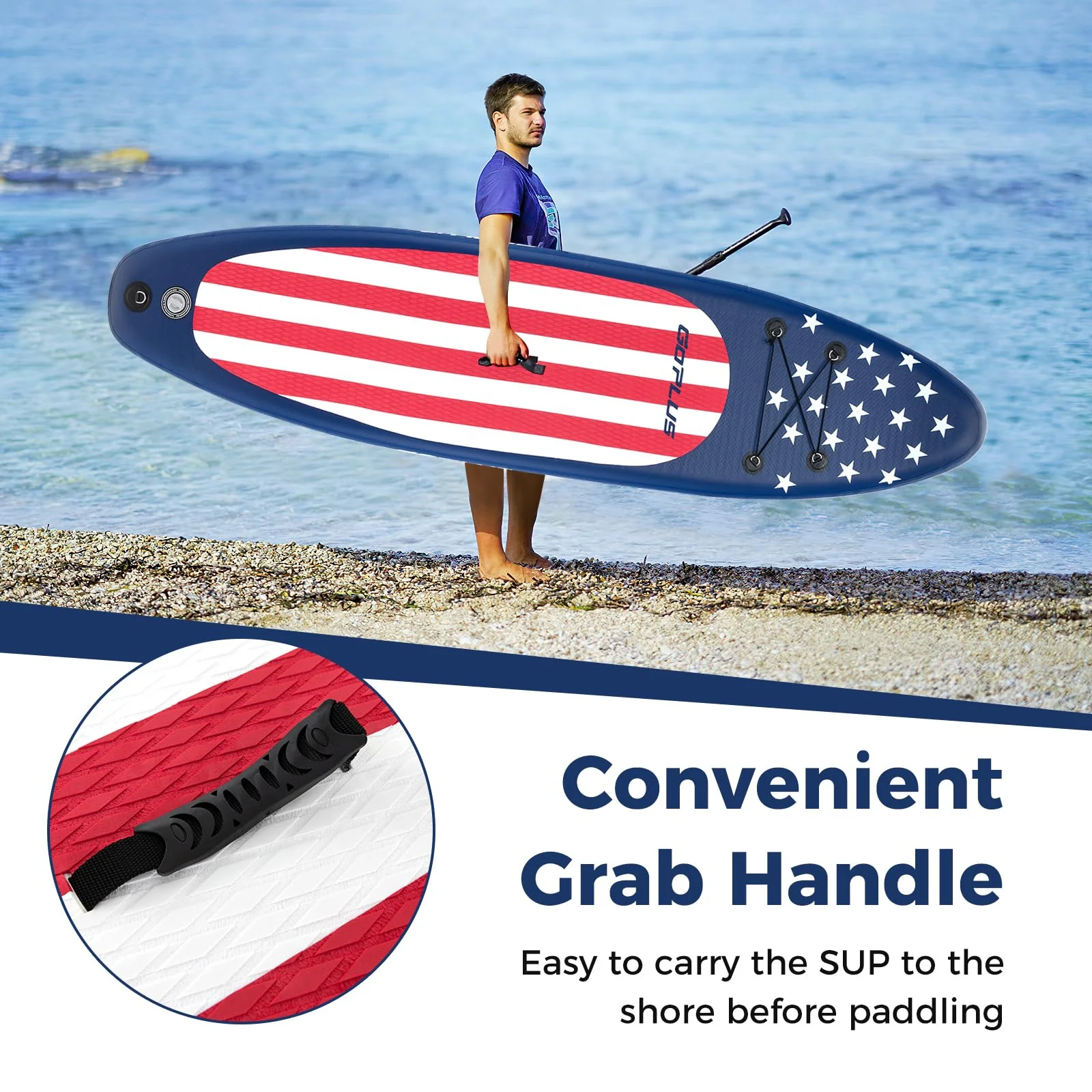 Goplus Inflatable Stand Up Paddle Board, 10FT SUP - Image 9