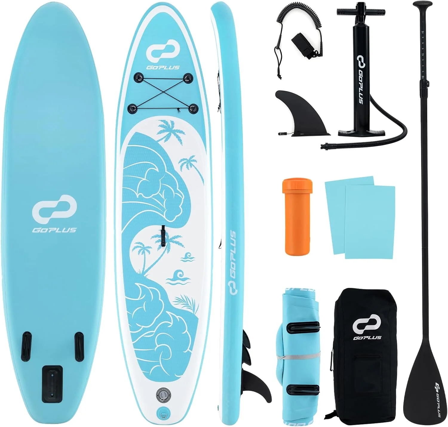 Goplus Inflatable Stand Up Paddle Board, 11FT SUP with Accessory Pack - Image 12