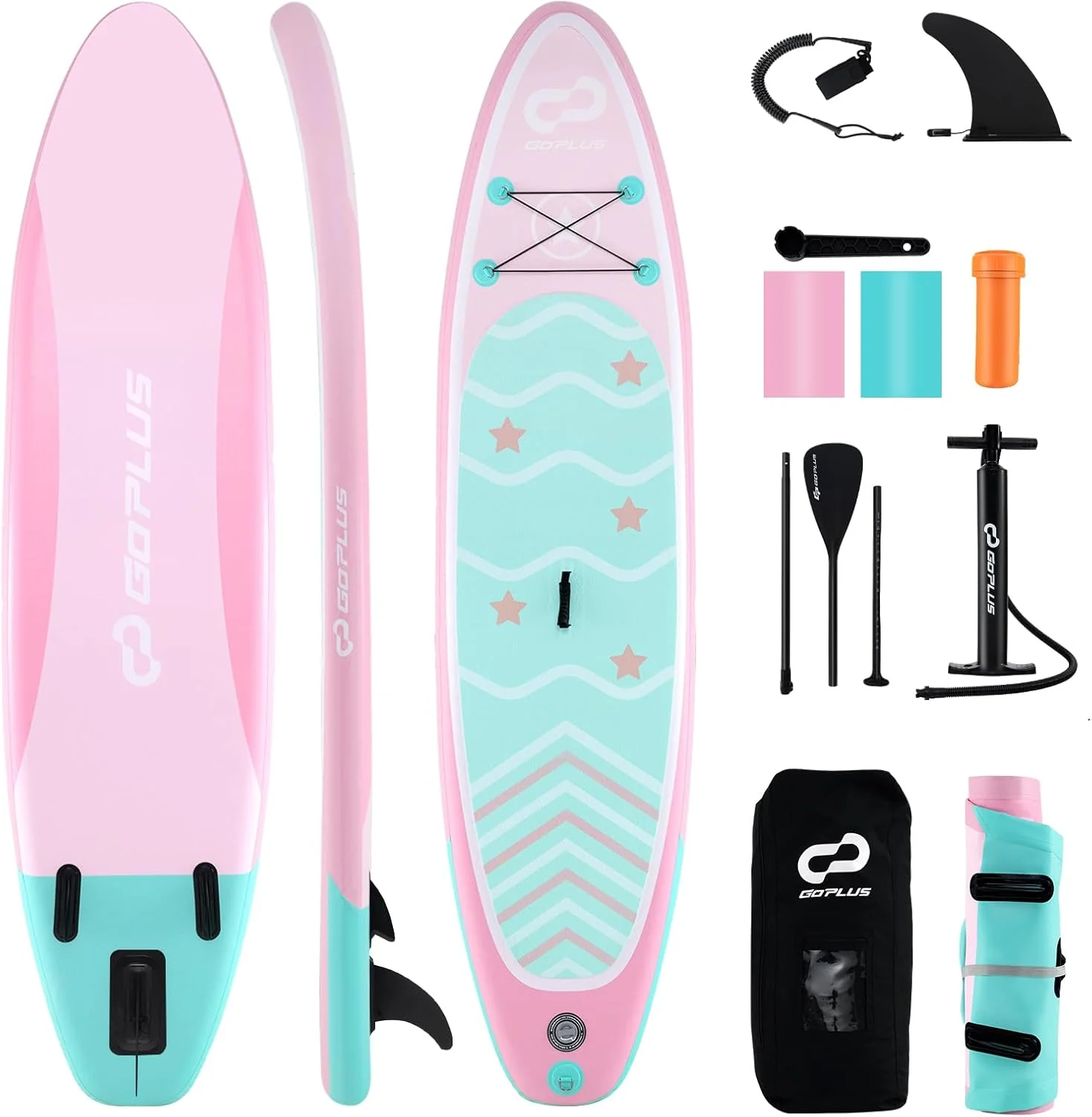 Goplus Inflatable Stand Up Paddle Board, 11FT SUP with Accessory Pack - Image 14