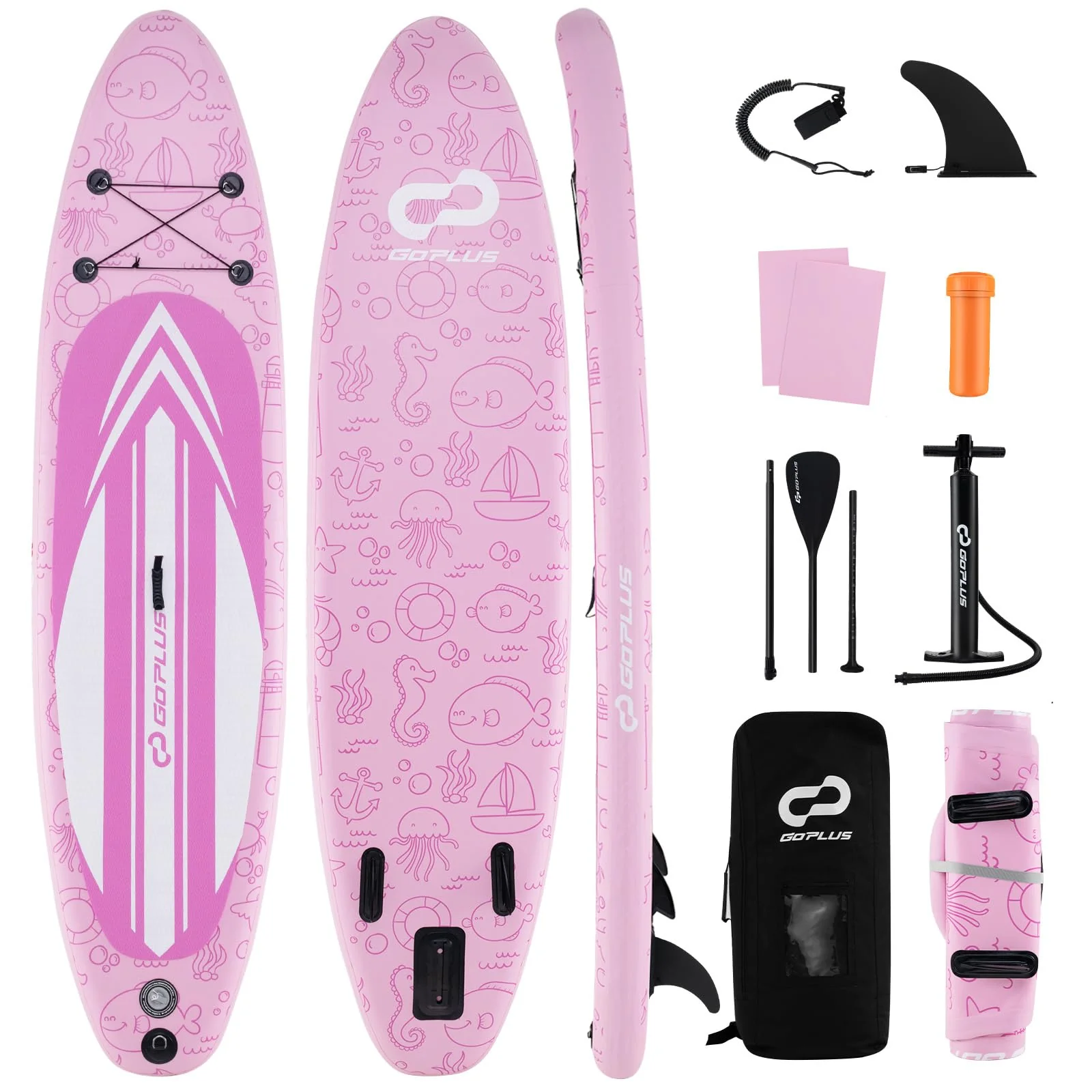 Goplus Inflatable Stand Up Paddle Board, 11FT SUP with Accessory Pack - Image 15