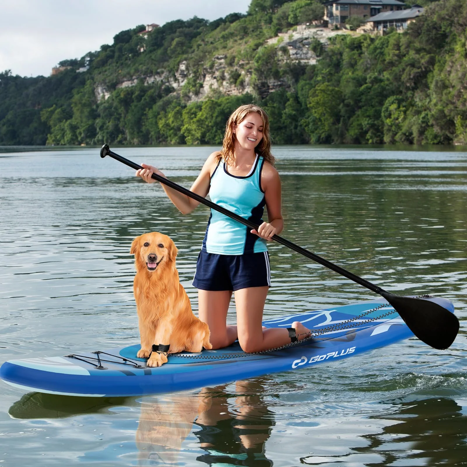 Goplus Inflatable Stand Up Paddle Board, 11FT SUP with Accessory Pack - Image 9