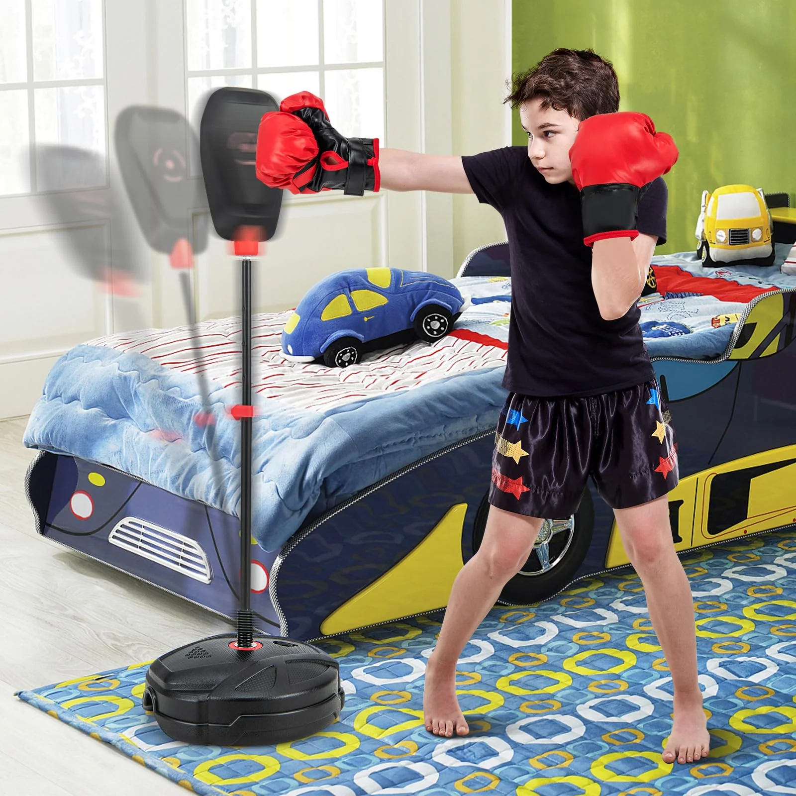 Goplus Inflation-Free Punching Bag, Boxing Bag Set with Boxing Gloves - Image 3