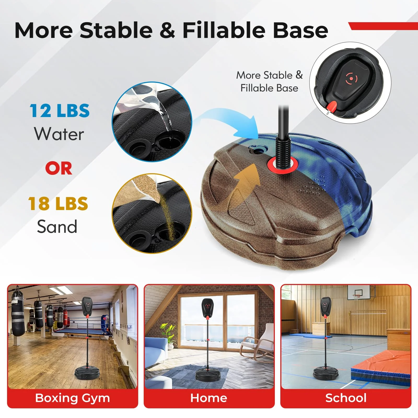 Goplus Inflation-Free Punching Bag, Boxing Bag Set with Boxing Gloves - Image 5