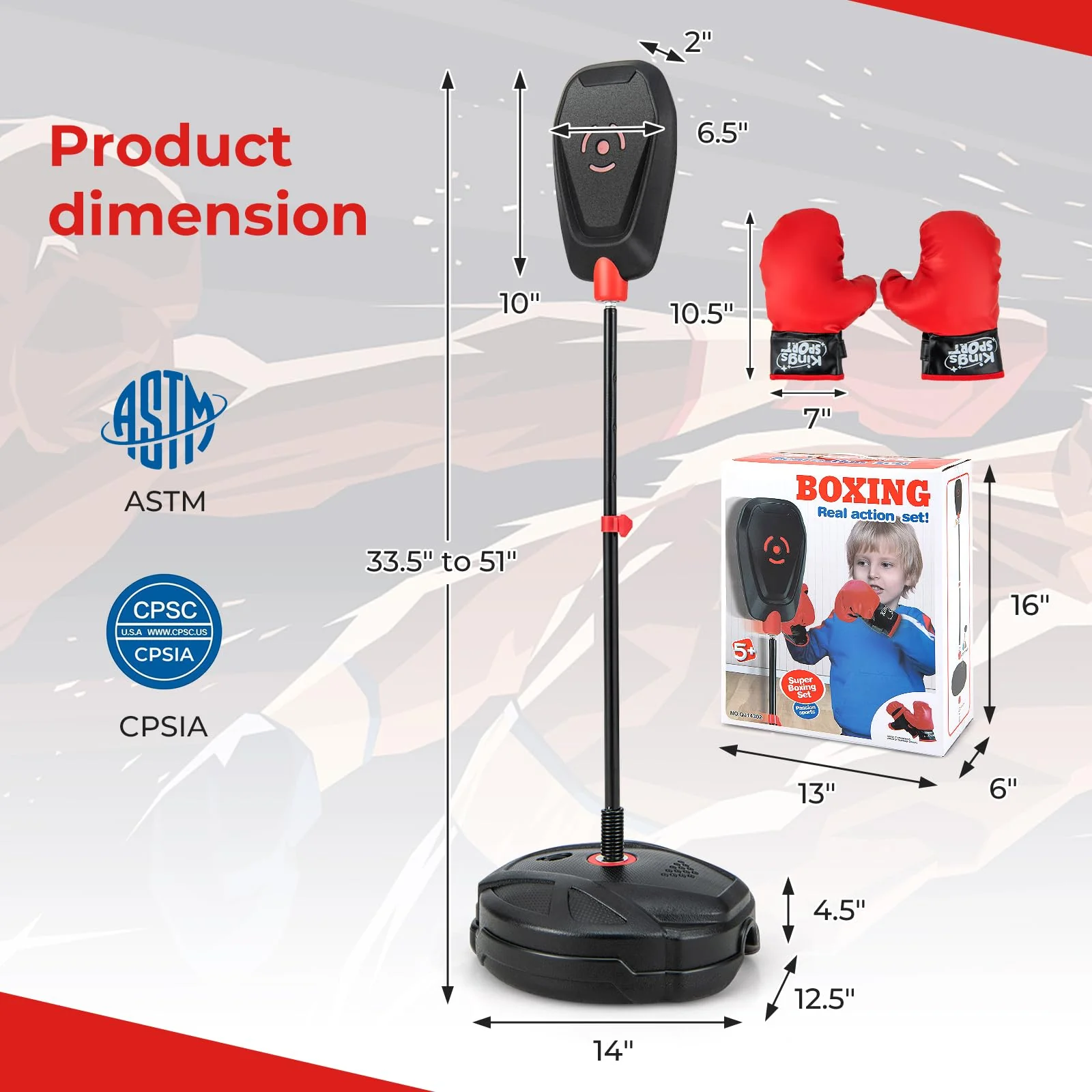 Goplus Inflation-Free Punching Bag, Boxing Bag Set with Boxing Gloves - Image 8