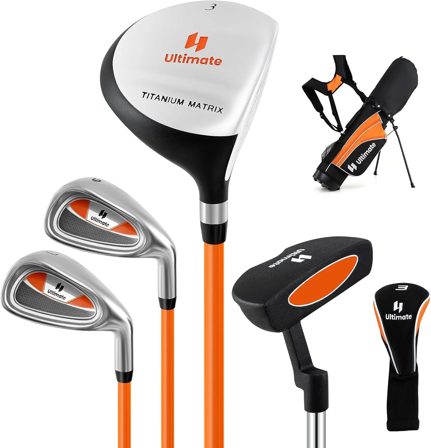 Goplus Junior Complete Golf Clubs Set for Kids, Right Hand Golf Clubs w/Stand Bag, Aged 8-10 - Image 10