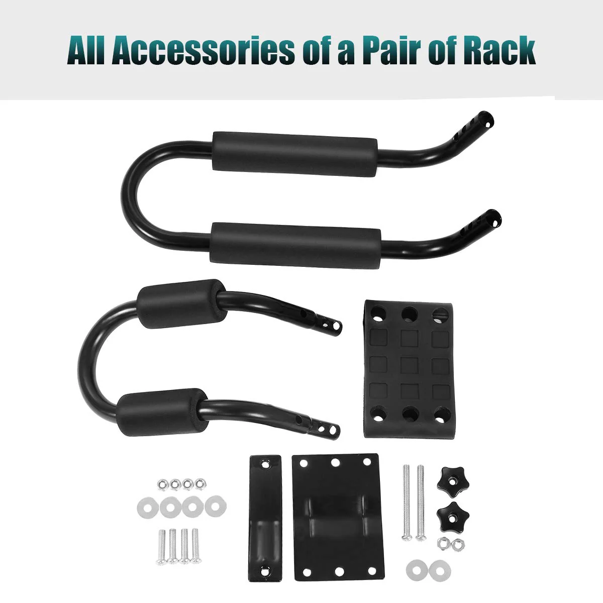 Goplus Kayak Carrier Universal 2 Pair J- Shape Rack Canoe Boat Surf Ski Roof Top Mounted - Image 5