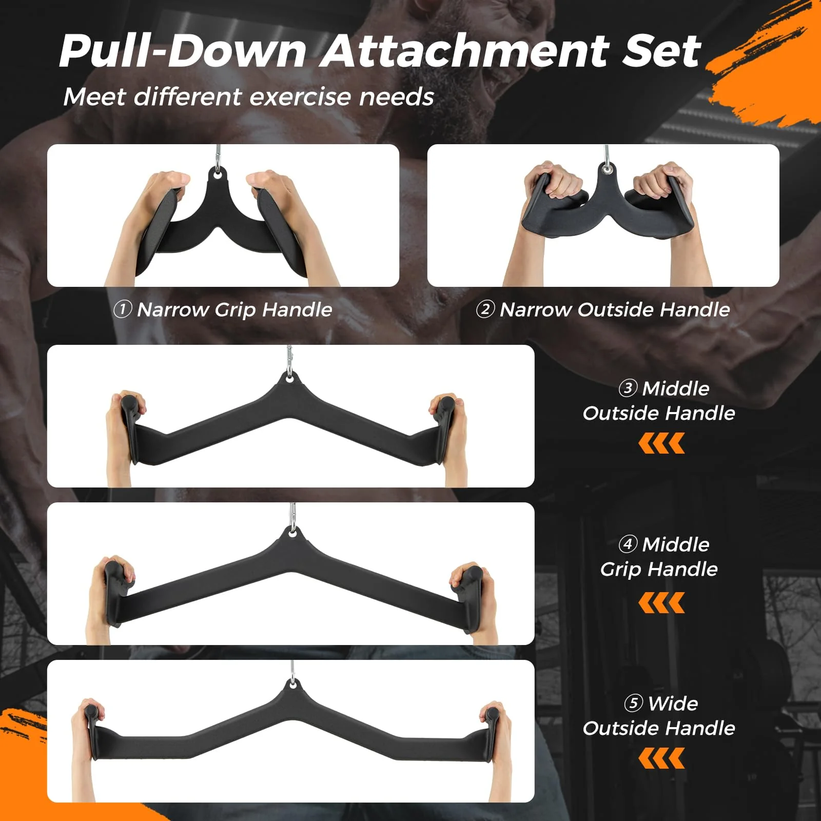 Goplus LAT Pulldown Attachment Set - Image 4