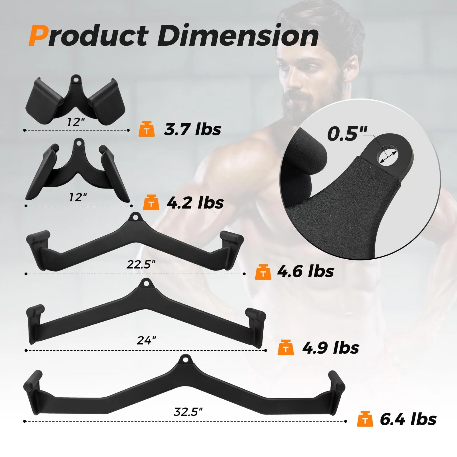 Goplus LAT Pulldown Attachment Set - Image 8