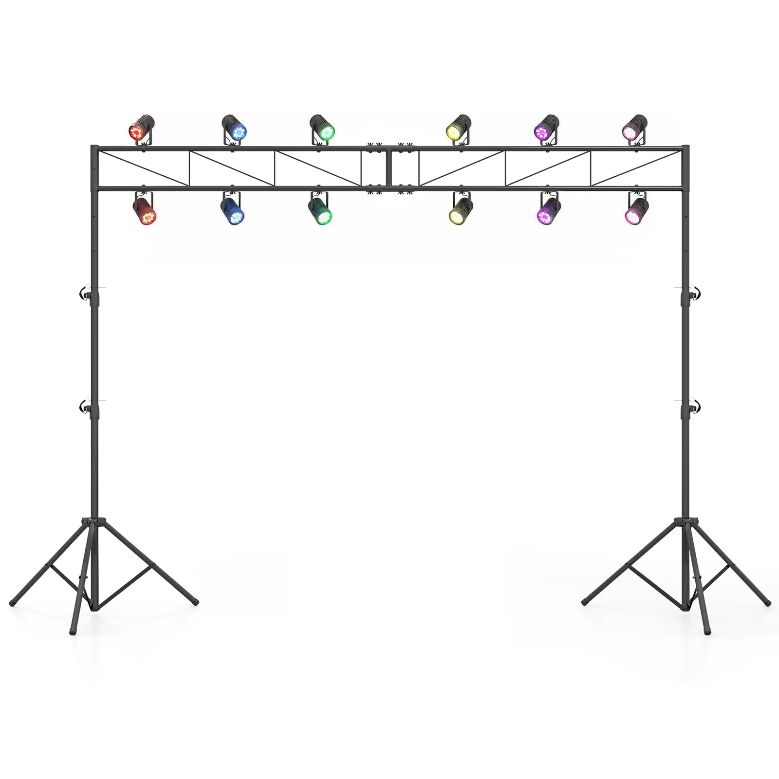 Goplus Lighting Truss System with 12 Lights Hold 110LBS Capacity
