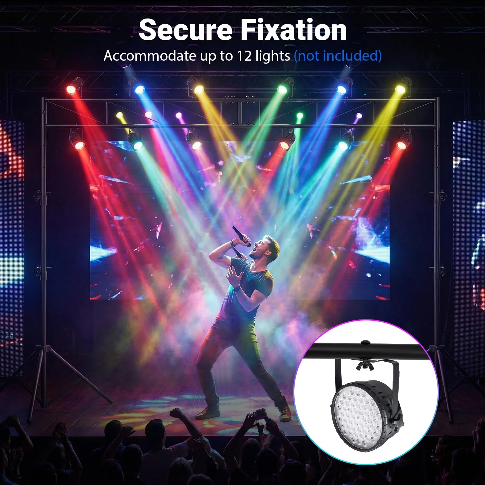 Goplus Lighting Truss System with 12 Lights Hold 110LBS Capacity - Image 3