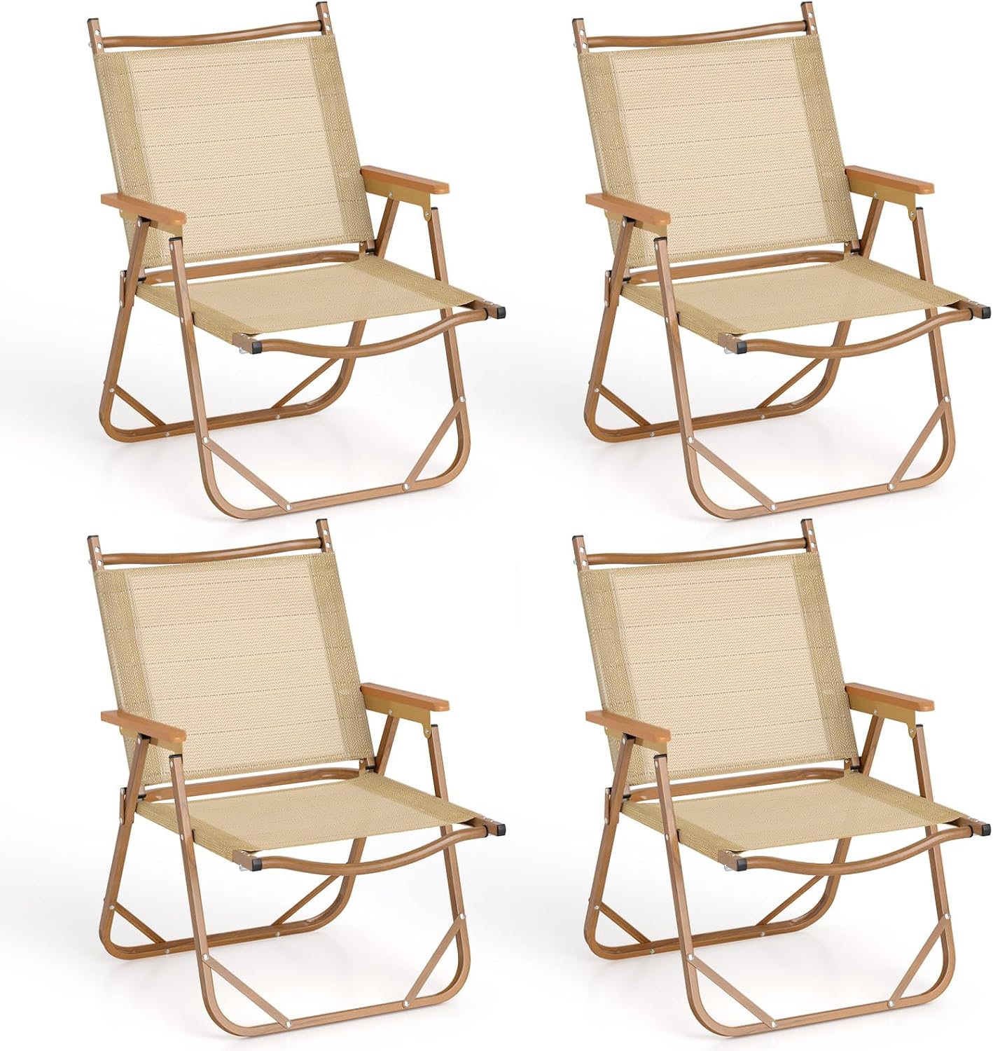 Goplus Lightweight Beach Chairs with Aluminum Frame Support 400 LBS - Image 10