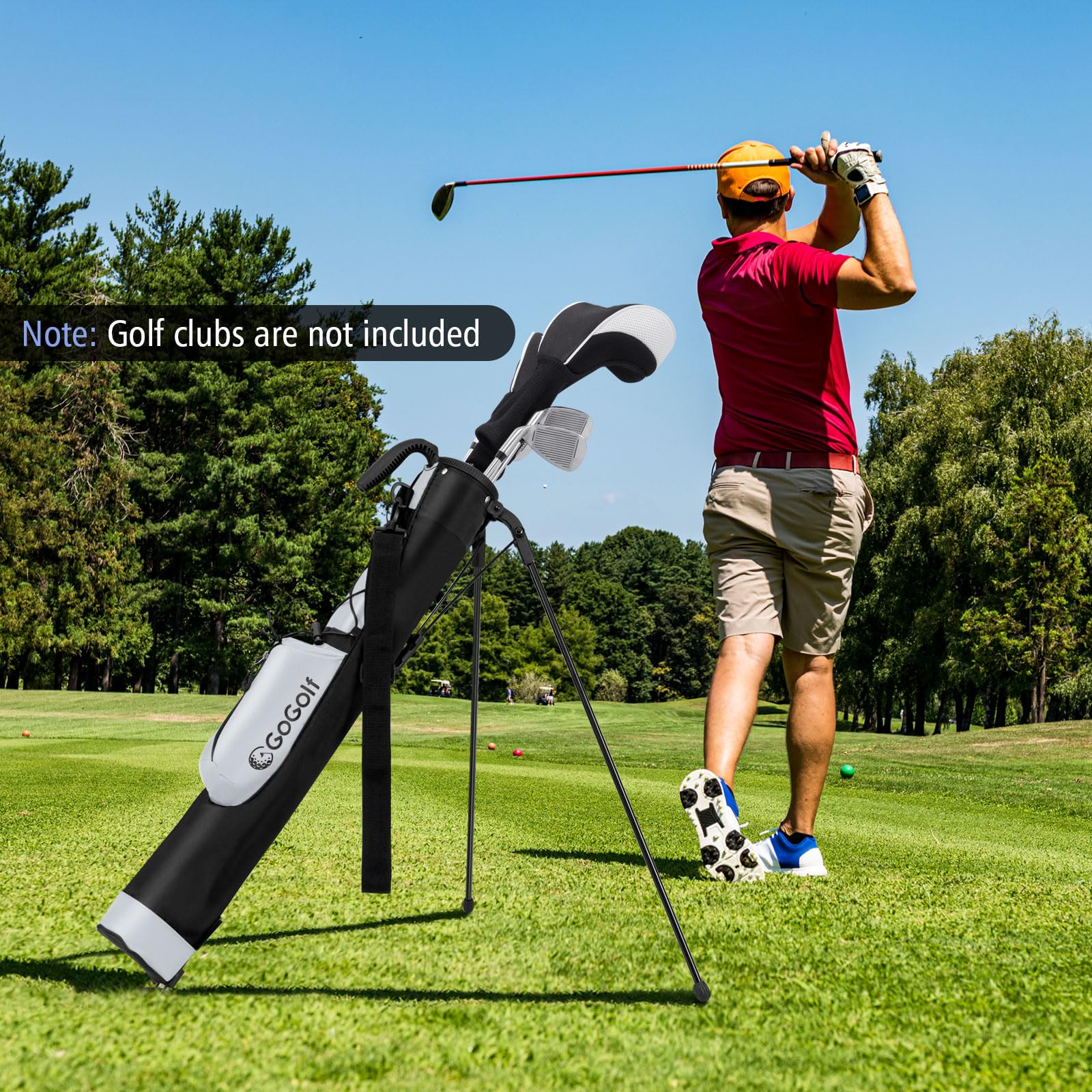 Goplus Lightweight Golf Stand Bag Pitch n Putt Golf Club Carry Bag - Image 7
