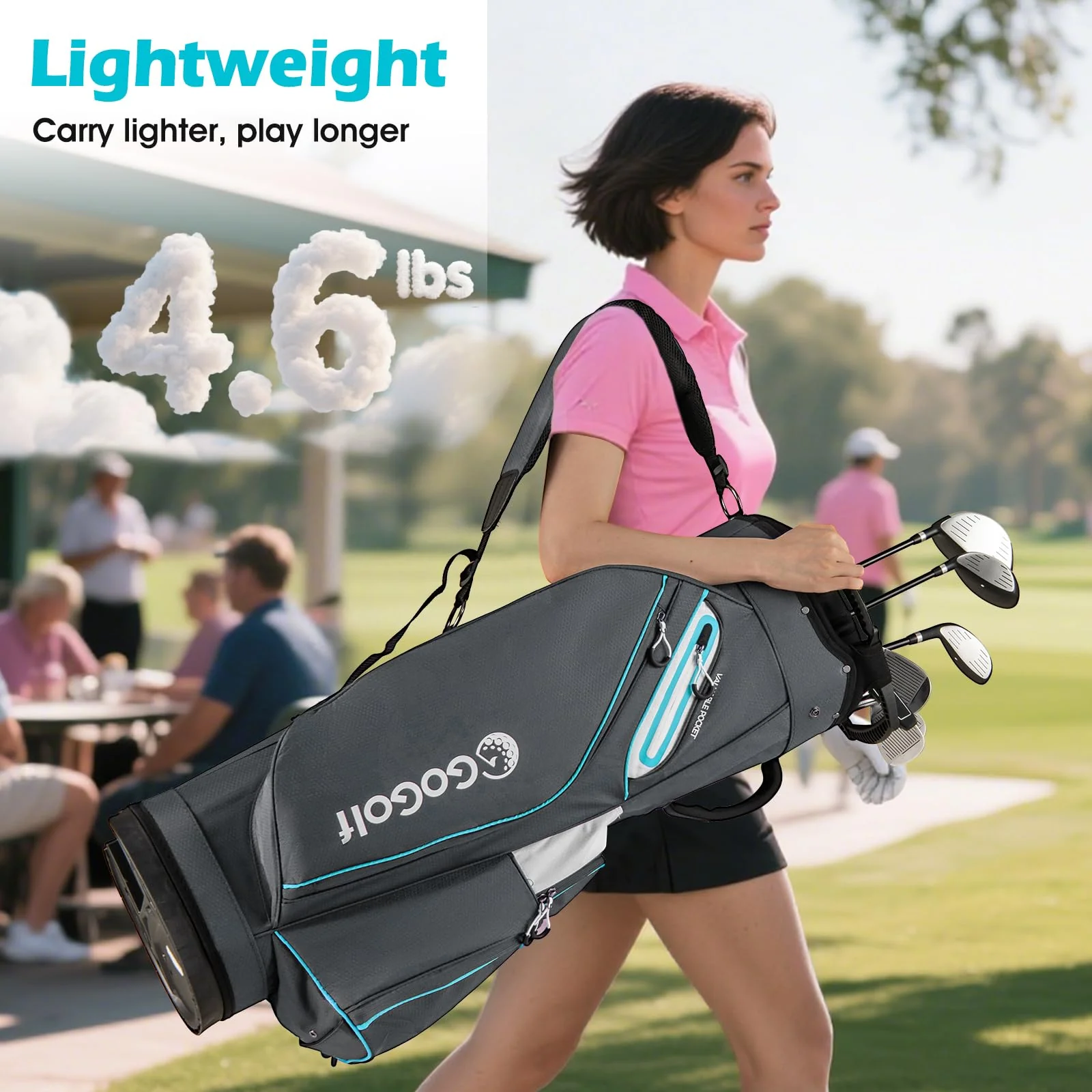 Goplus Lightweight Portable Golf Bag with 14-Way Divider Top for Men Women - Image 7