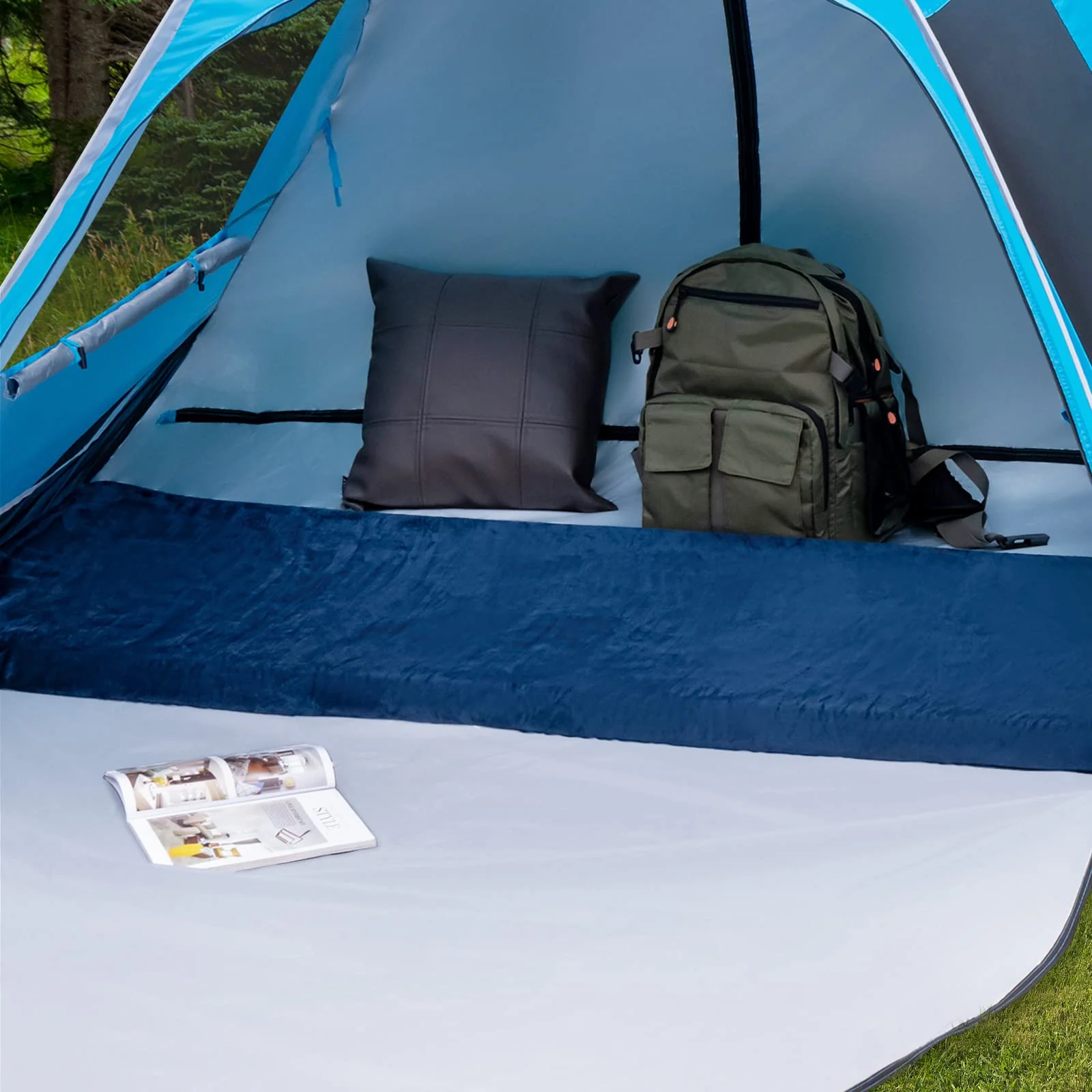 Goplus Memory Foam Camping Mattress, Waterproof Roll Up Floor Mattress with Carrying Bag - Image 6