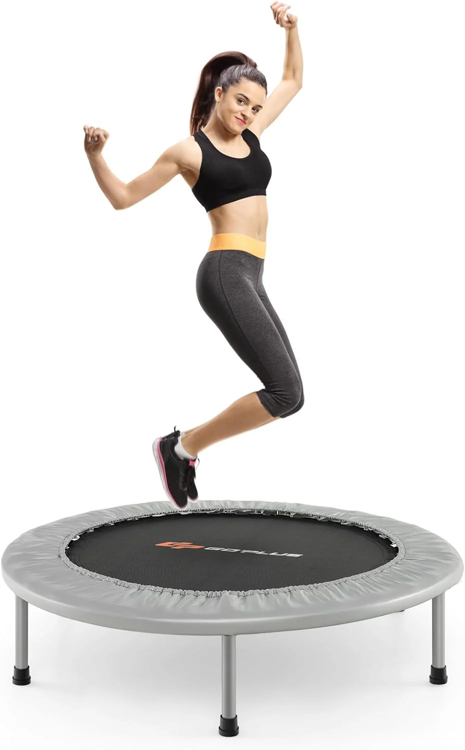 Goplus Mini Folding Trampoline, Foldable Fitness Rebounder for Children - Image 11