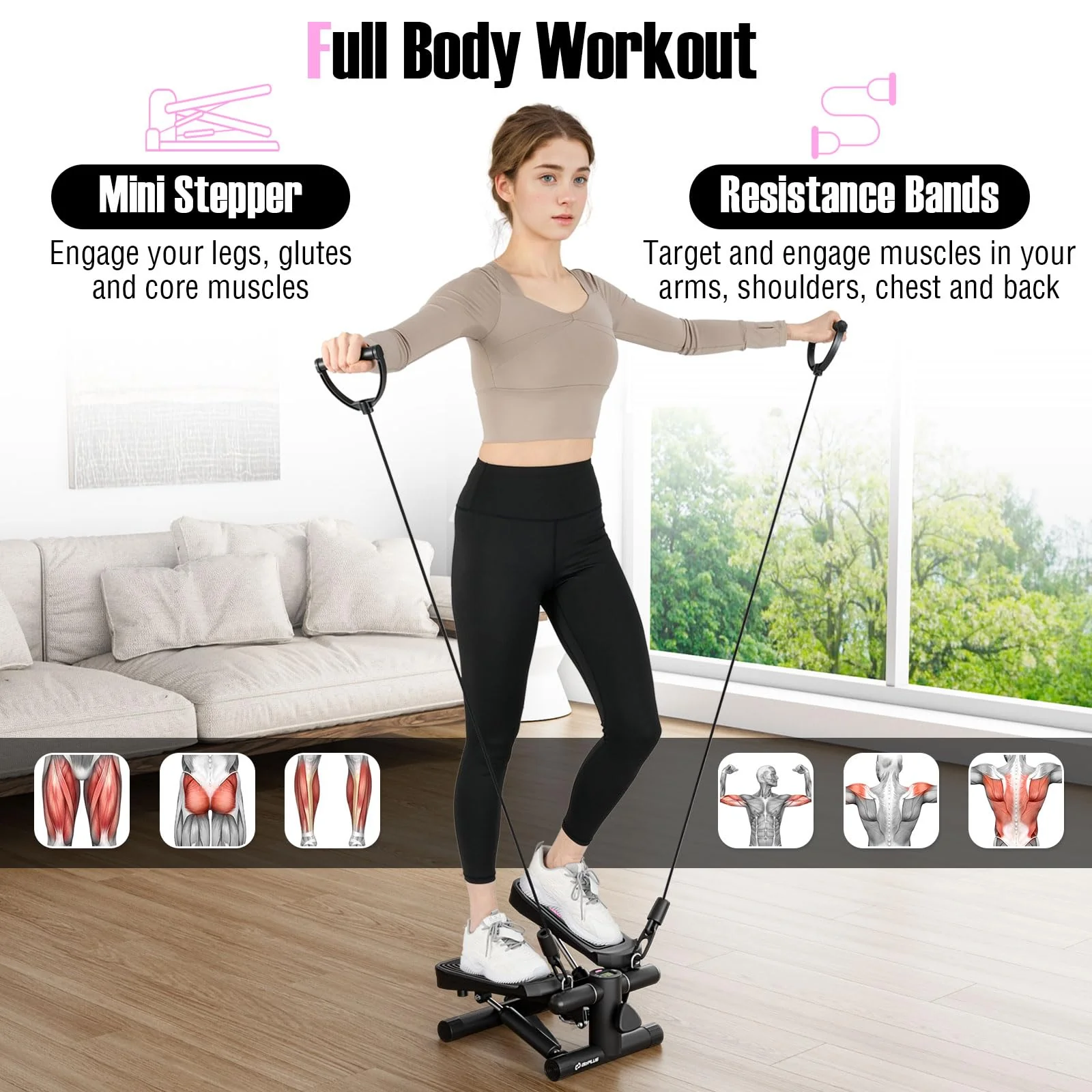 Goplus Mini Stepper for Exercise at Home - Image 5
