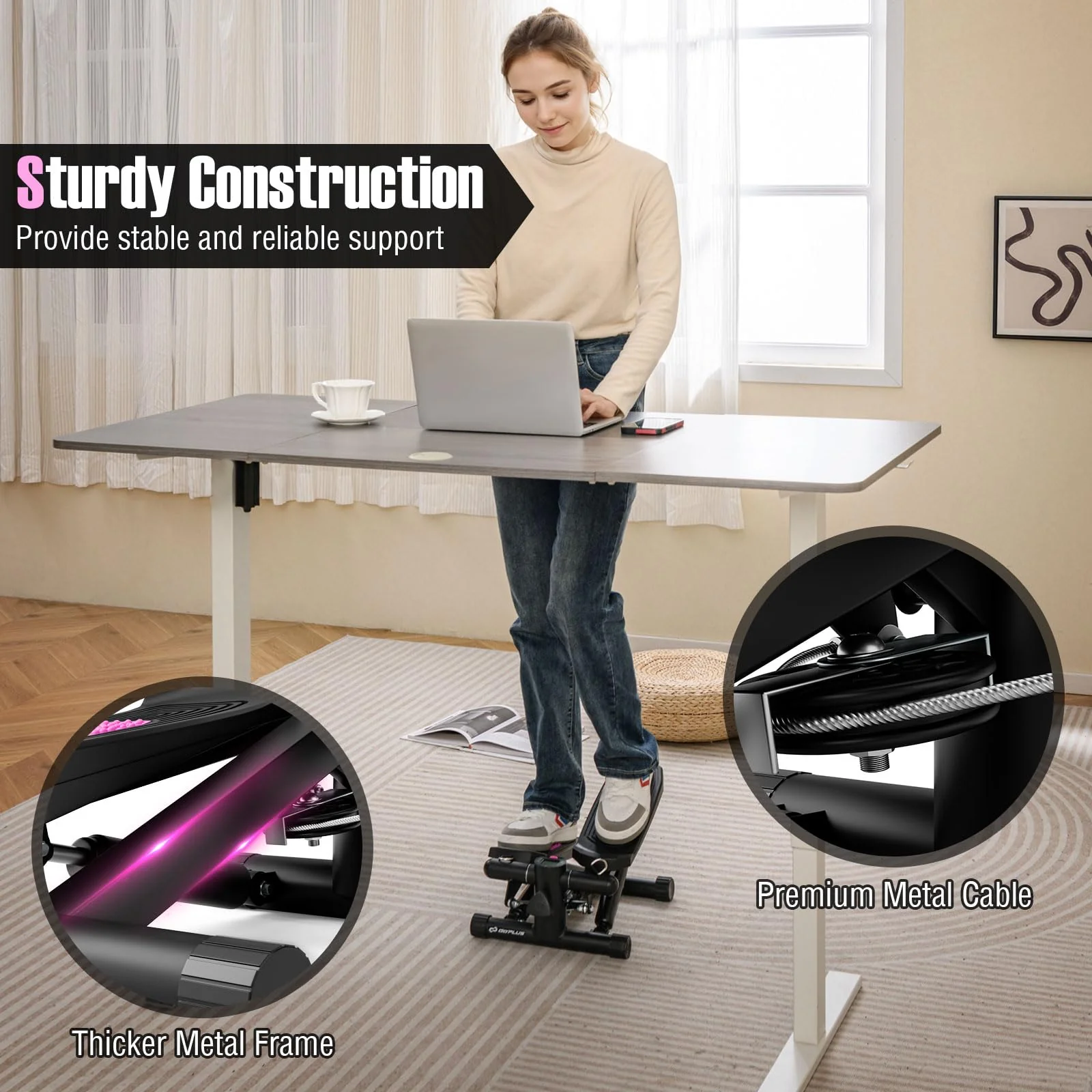 Goplus Mini Stepper for Exercise at Home - Image 6