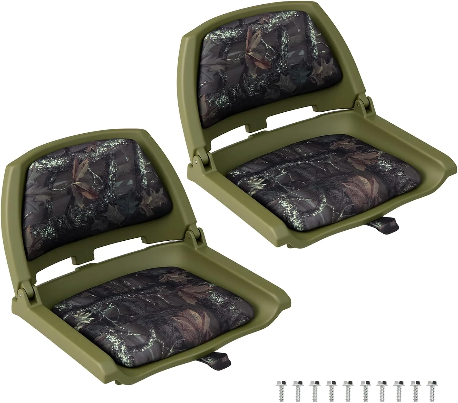 Goplus Molded Low Back Fishing Boat Chairs Marine-Grade PVC Cushion Pad - Image 9