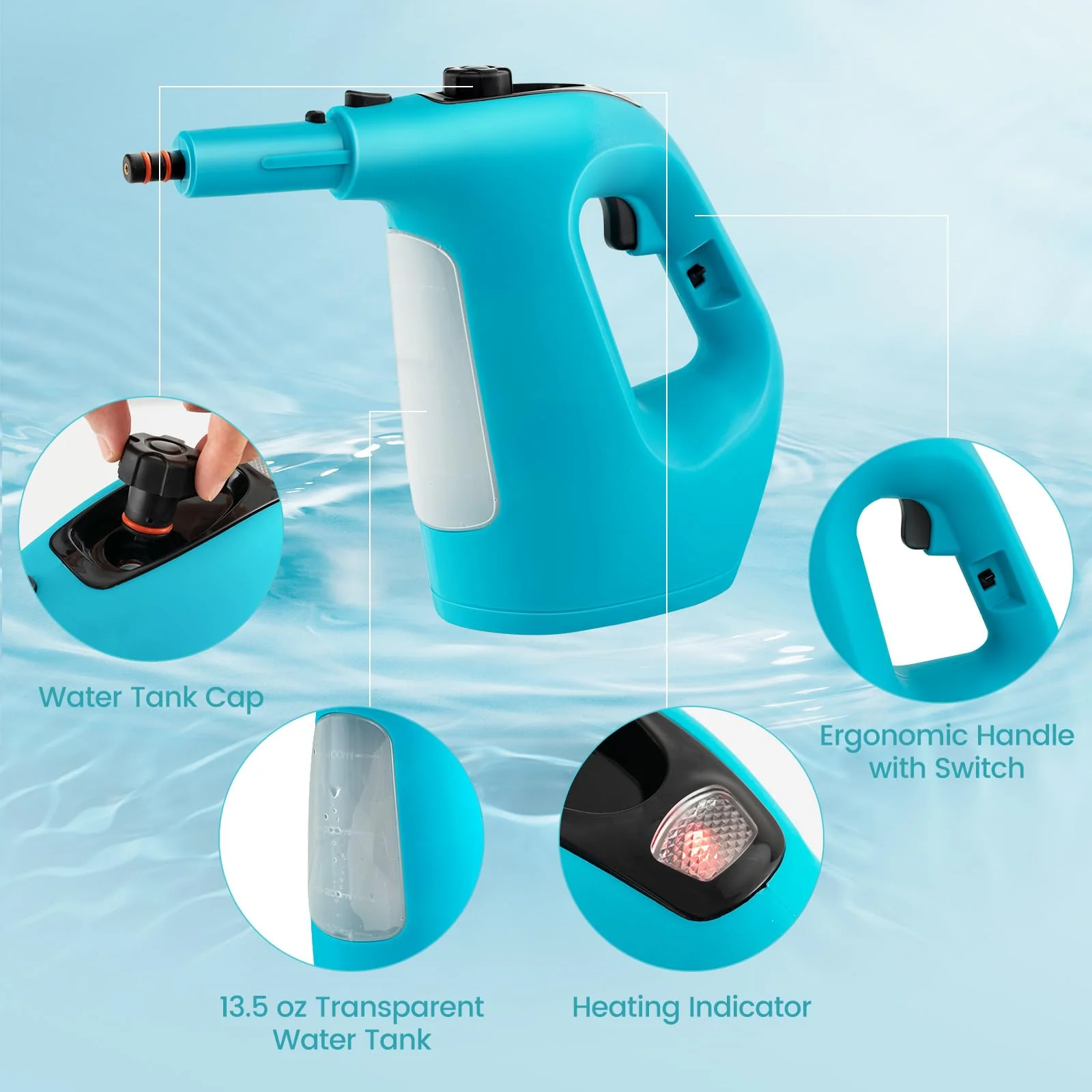 Goplus Multipurpose Handheld Steam Cleaner - Image 4
