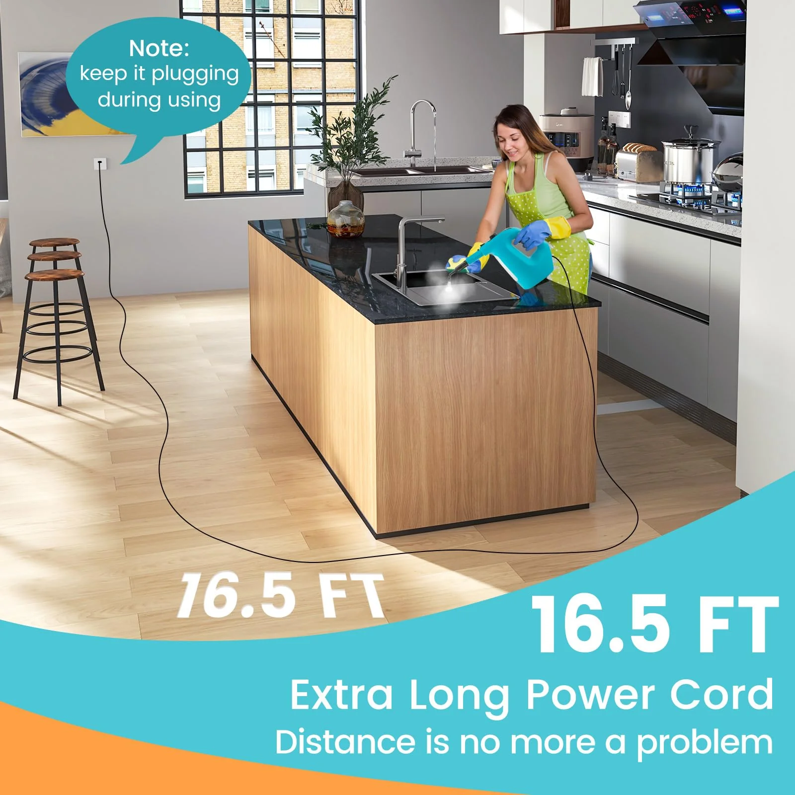 Goplus Multipurpose Handheld Steam Cleaner - Image 5
