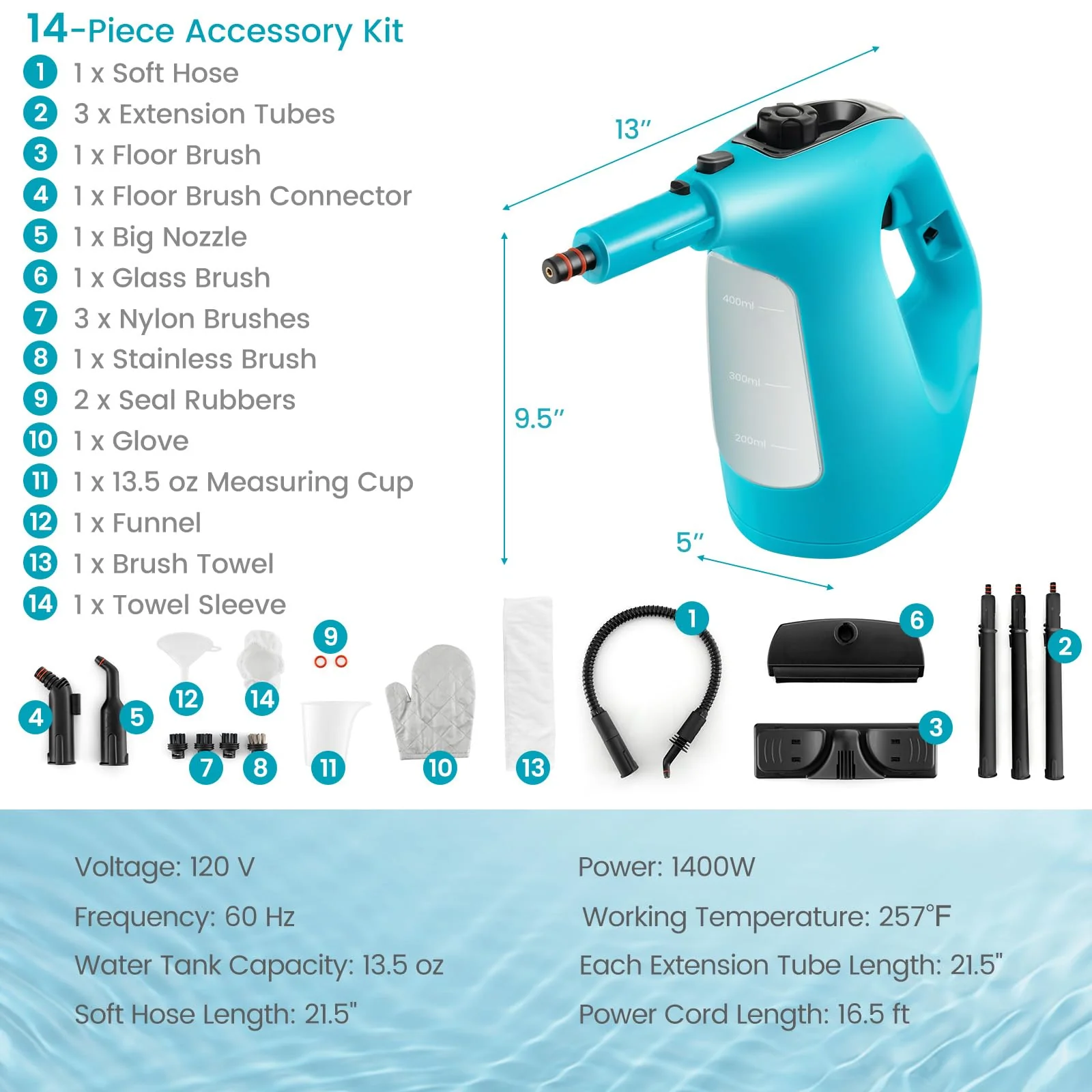 Goplus Multipurpose Handheld Steam Cleaner - Image 9
