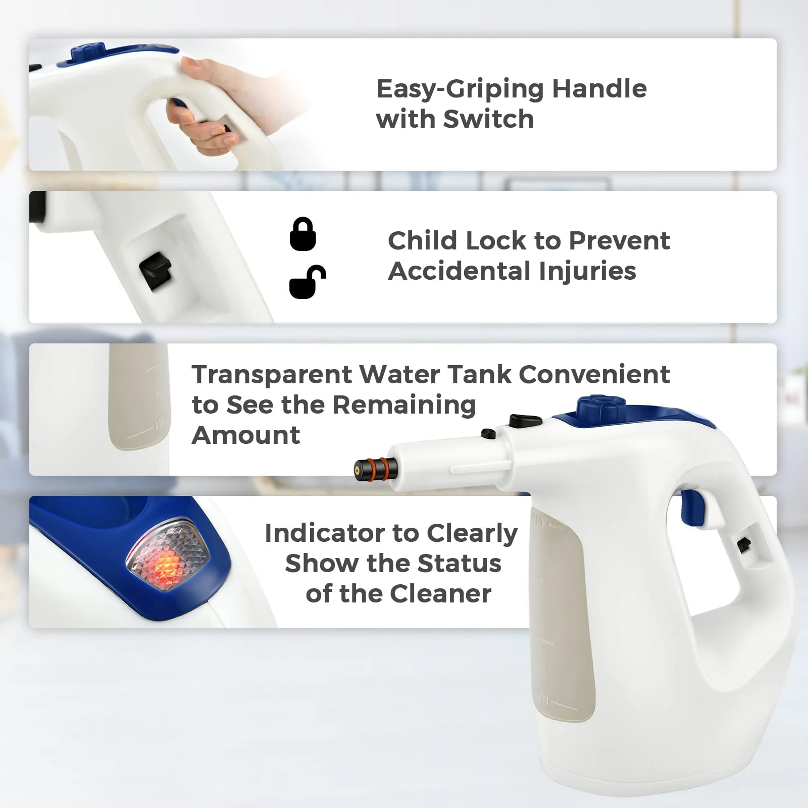 Goplus Multipurpose Handheld Steam Cleaner - Image 6
