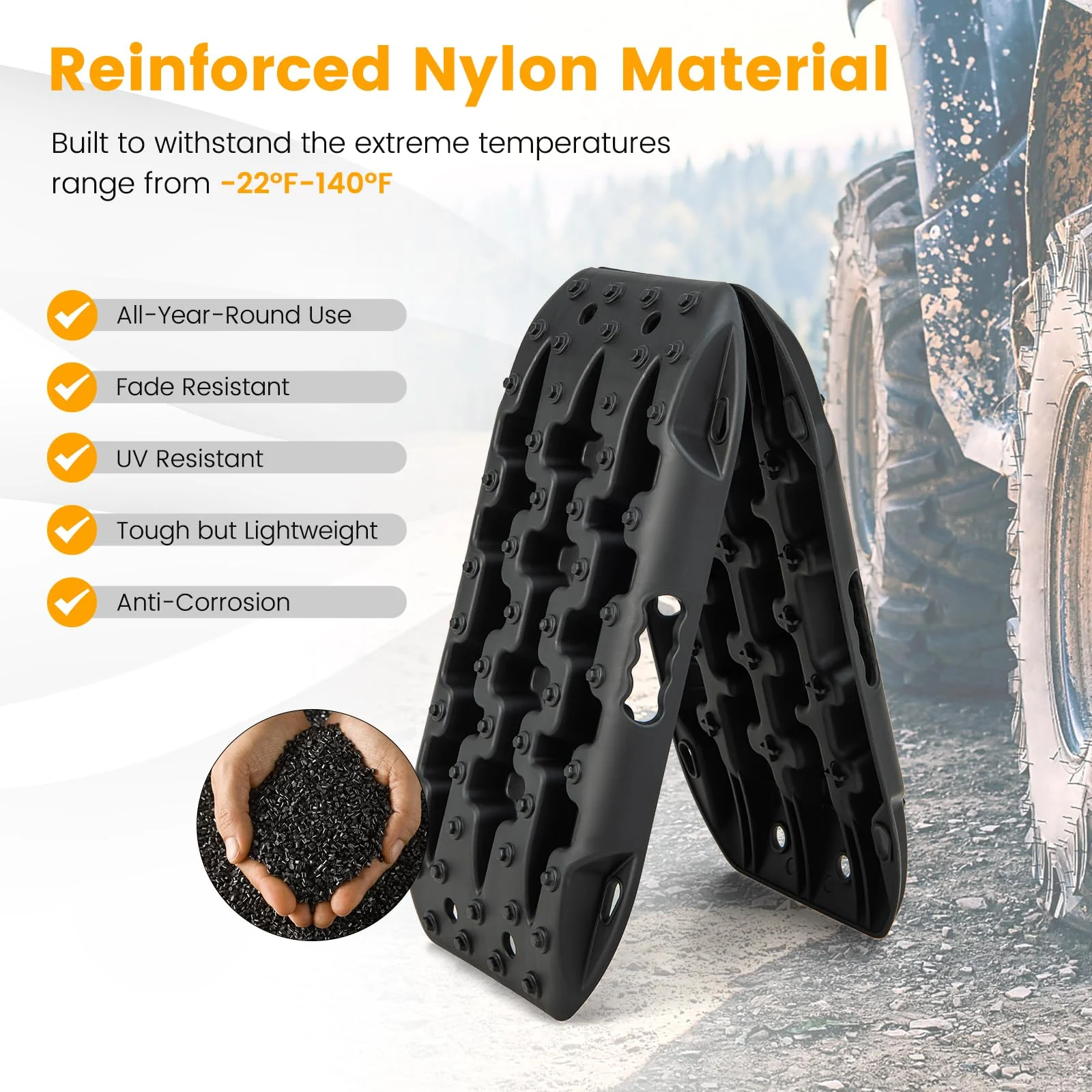 Goplus Off-Road Traction Boards, 2 PCS 4WD Large Recovery Traction Tracks Mats - Image 17