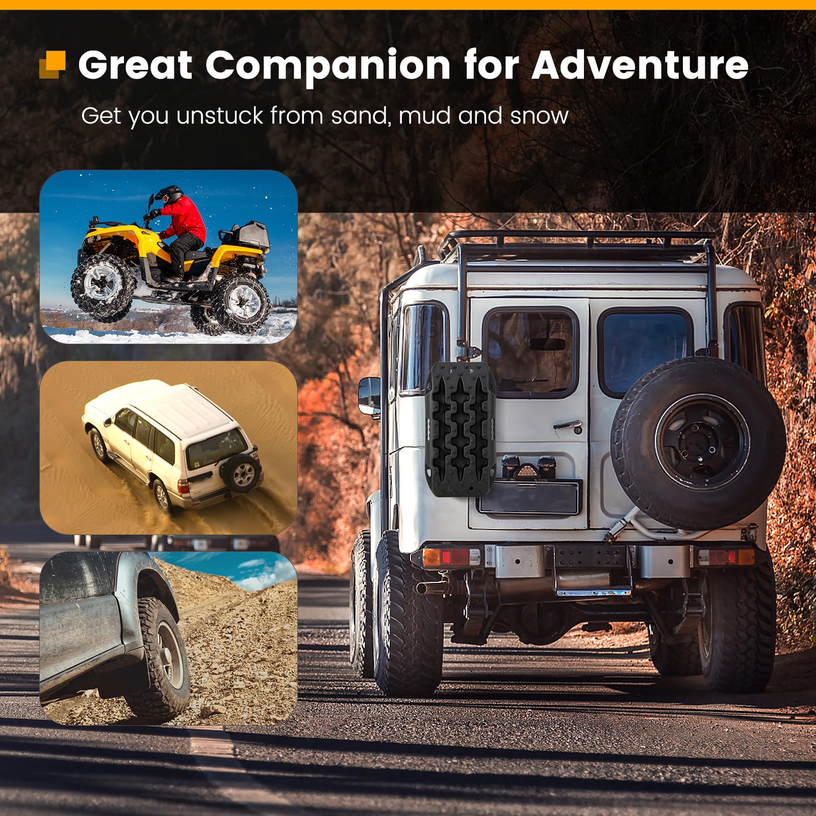 Goplus Off-Road Traction Boards, 2 PCS 4WD Large Recovery Traction Tracks Mats - Image 18