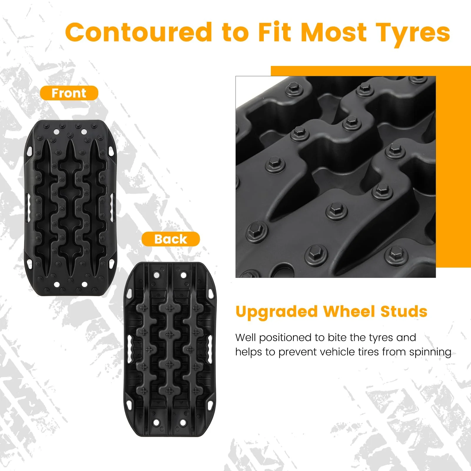 Goplus Off-Road Traction Boards, 2 PCS 4WD Large Recovery Traction Tracks Mats - Image 7