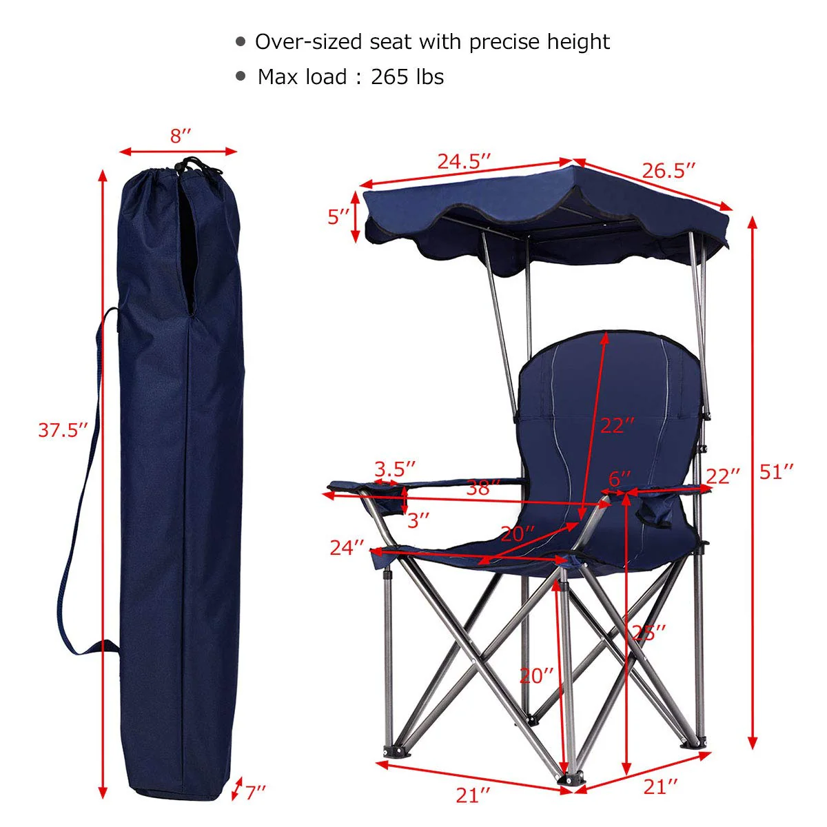 Goplus Outdoor Canopy Chair - Image 7