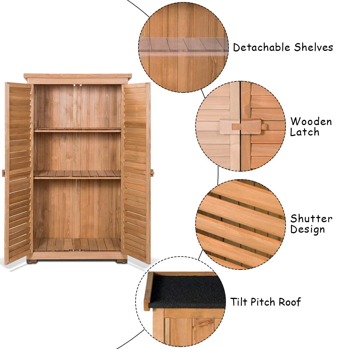 Goplus Outdoor Storage Cabinet - Image 4