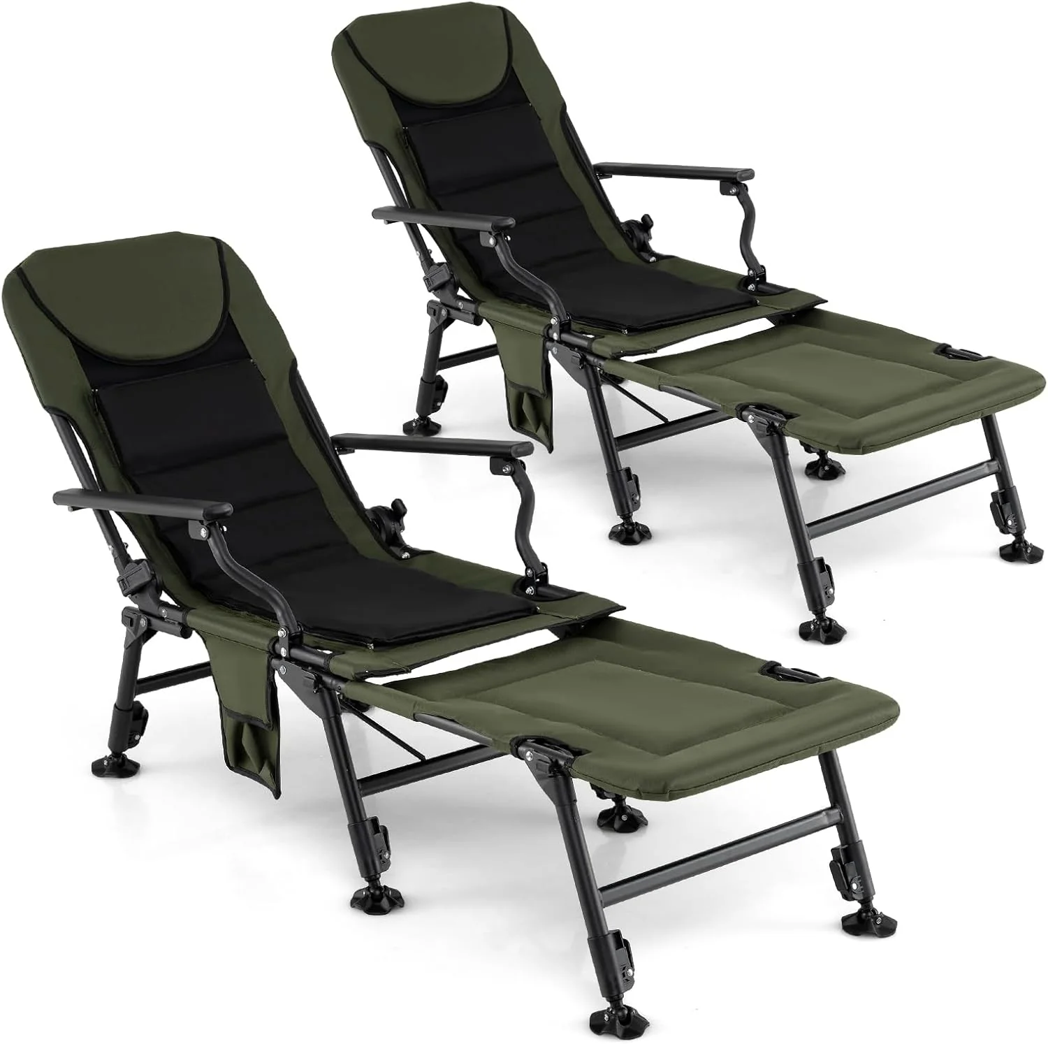 Goplus Oversized Foldable Fishing Chair for Adults with Detachable Footrest - Image 9