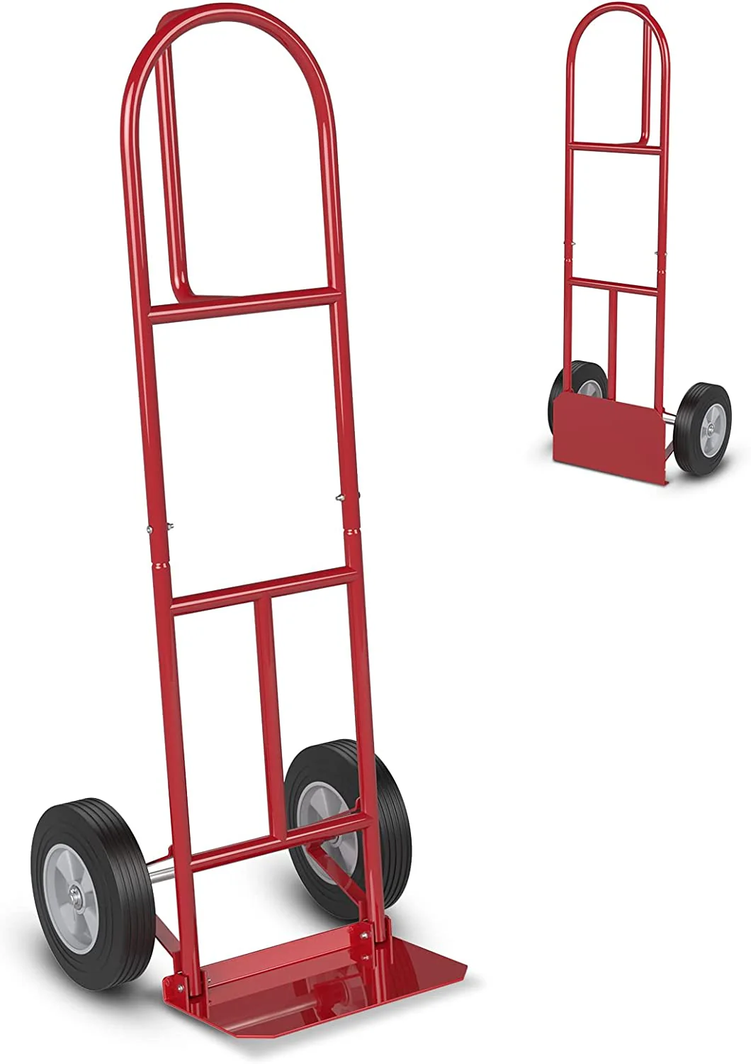 Goplus P-Handle Hand Truck, High Back Sack Barrow with 10" Wheels, Built-in Double Bearings and Foldable Load Plate - Image 10